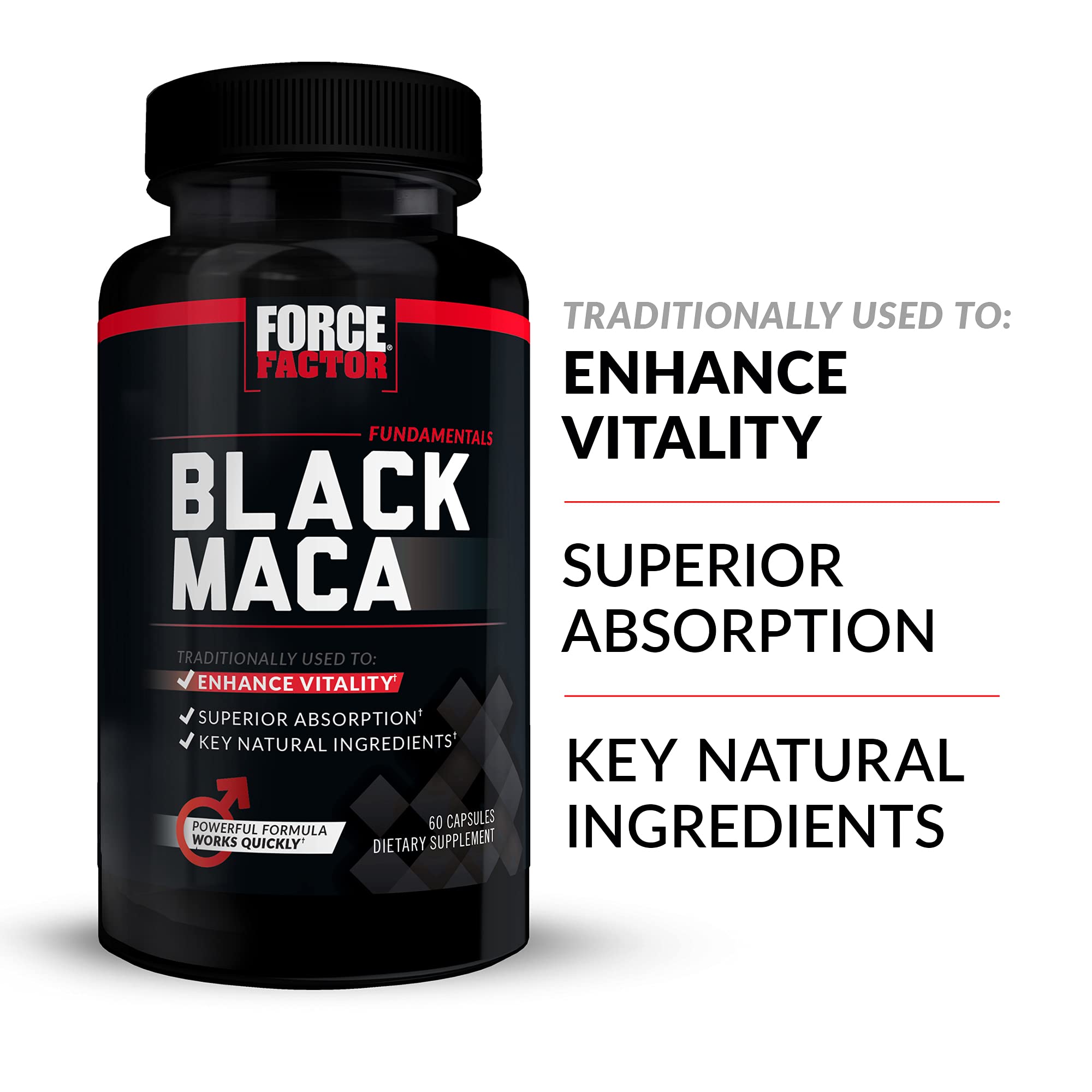 Foto 3 pulgar | Suplemento Force Factor De Raíz De Maca Negra 1000 Mg 180 Cápsulas - Venta Internacional.