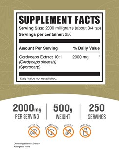 Foto 2 | Suplemento Bulksupplements Extracto de Hongo 500 g-Venta Internacional