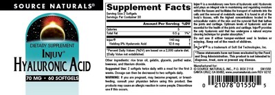 Foto 4 | Suplemento Source Naturals Ácido Hialurónico Injuv 70 Mg 60 Ml - Venta Internacional