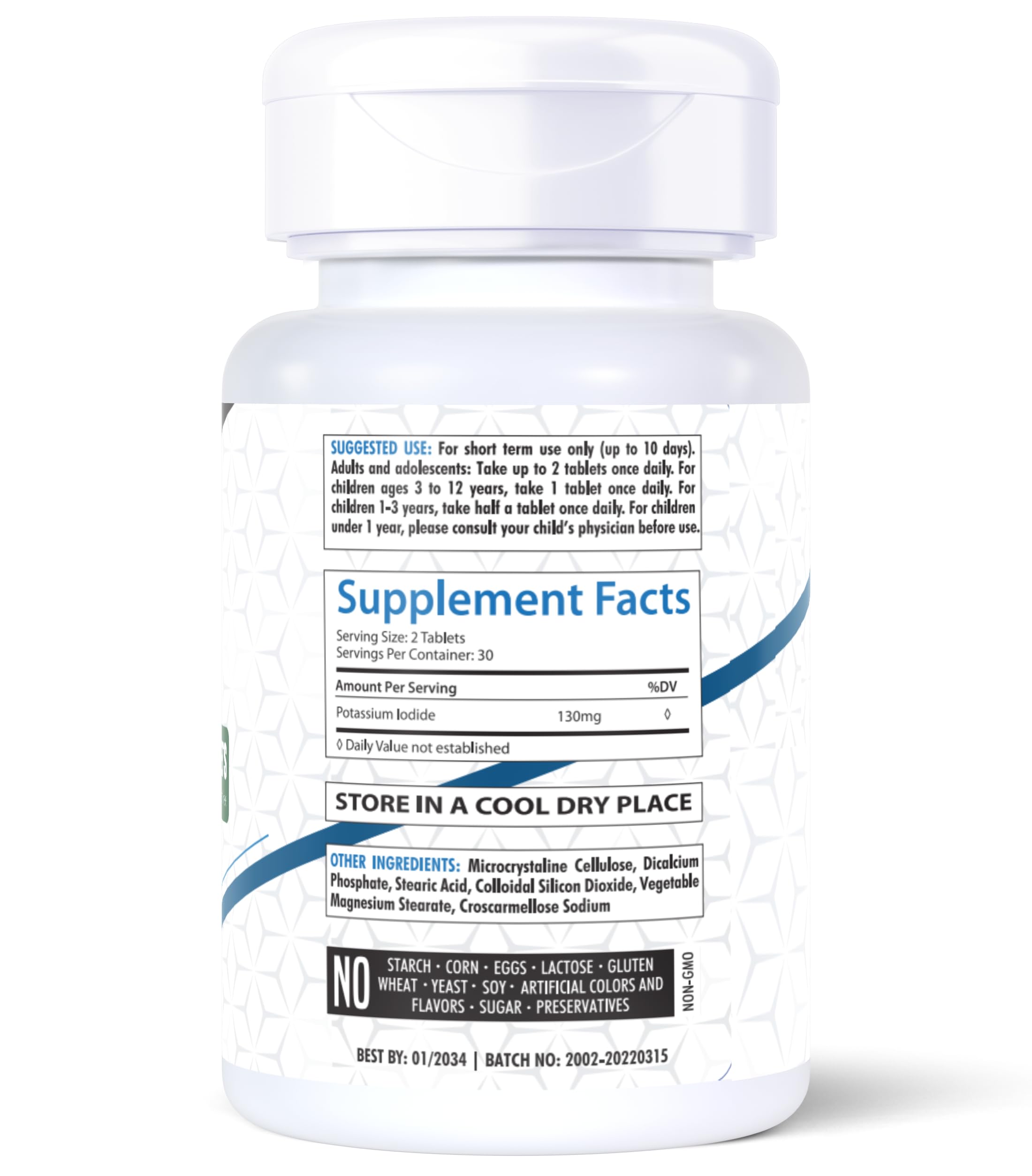 Foto 3 pulgar | Suplemento Healthfare, Tabletas De Yoduro De Potasio De 130 Mg, 360 Unidades - Venta Internacional.