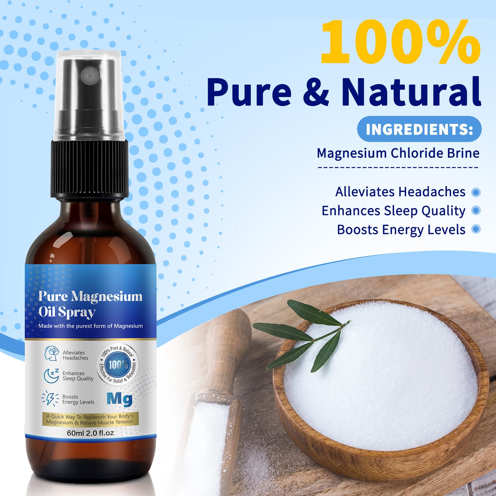 Foto 3 pulgar | Spray de Aceite de Magnesio 2 Piezas 100% Orgánico - Venta Internacional