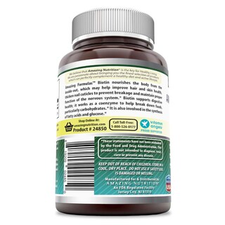 Foto 3 | Amazing Formulas Biotina 1000 Mcg Salud Cabello Uñas Salud Del Cabello, Piel Y Uñas Metabolismo De Nutrientes 120 Ta