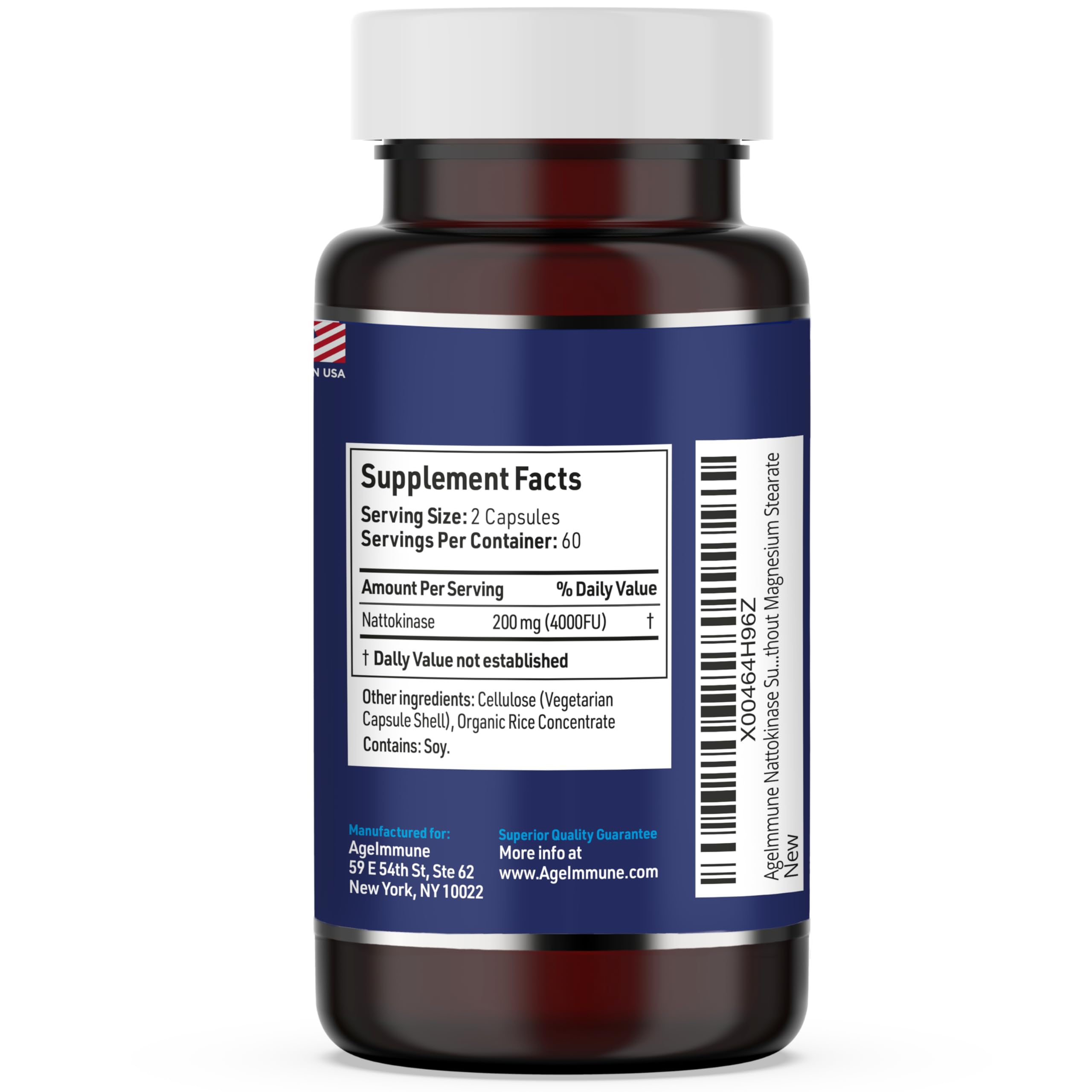 Foto 2 | Suplemento Ageimmune Nattokinase 200 Mg 120 Cápsulas - Venta Internacional