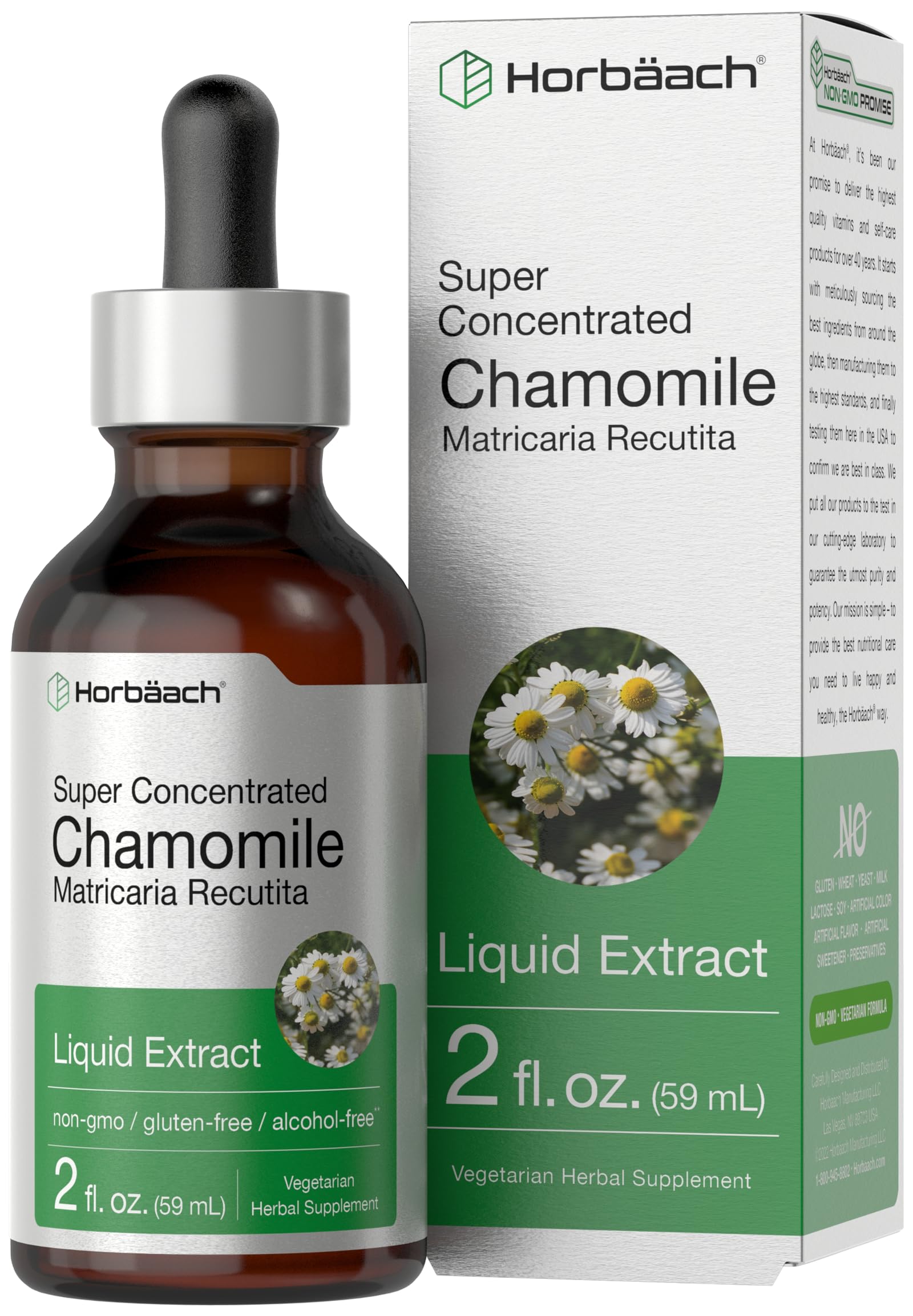 Foto 2 pulgar | Extracto De Manzanilla Líquido Sin Alcohol, 60 Ml, Horbaach - Venta Internacional.