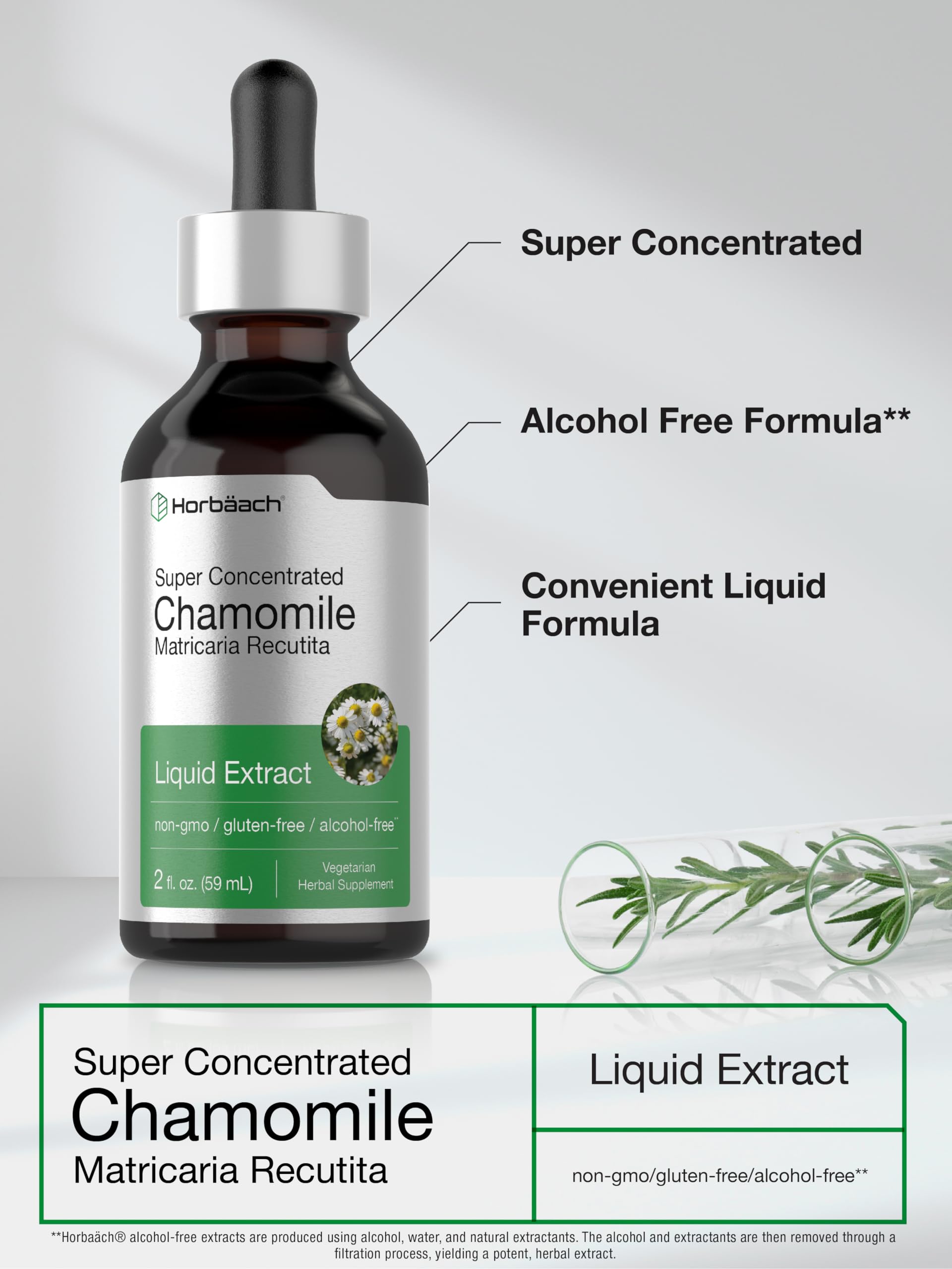 Foto 5 pulgar | Extracto De Manzanilla Líquido Sin Alcohol, 60 Ml, Horbaach - Venta Internacional.