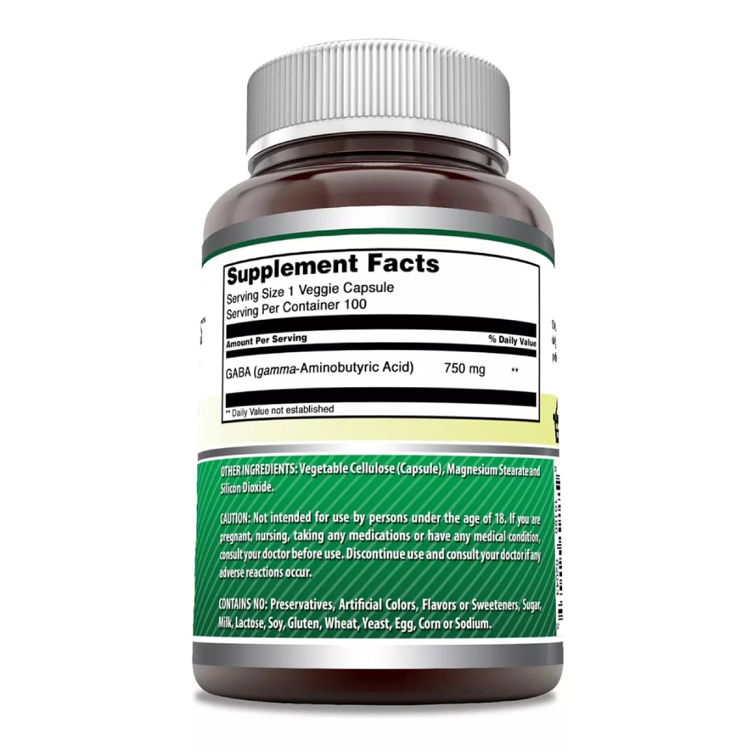 Foto 3 pulgar | Amazing Formulas Gaba Fortalecimiento Sistema Inmune Estrés Y Ansiedad Sueño 100 Cápsulas