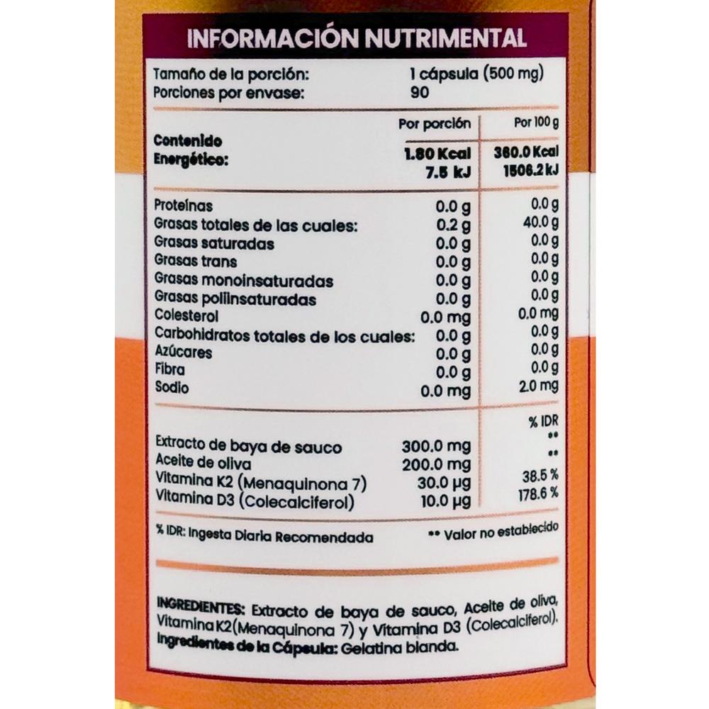 Foto 2 | Vitamina D3 + K2 90 Capsulas Flow.
