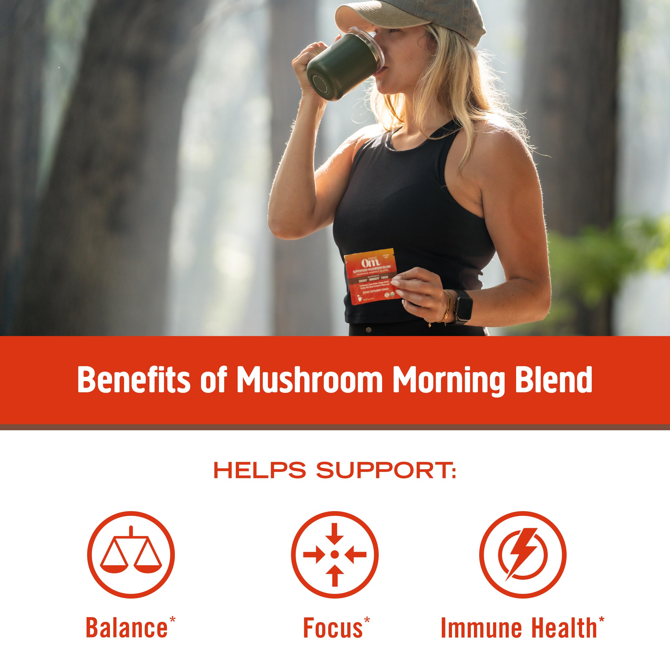 Foto 4 pulgar | Bebida De Hongos En Polvo Om Mushroom Superfood Morning Energy - Venta Internacional.