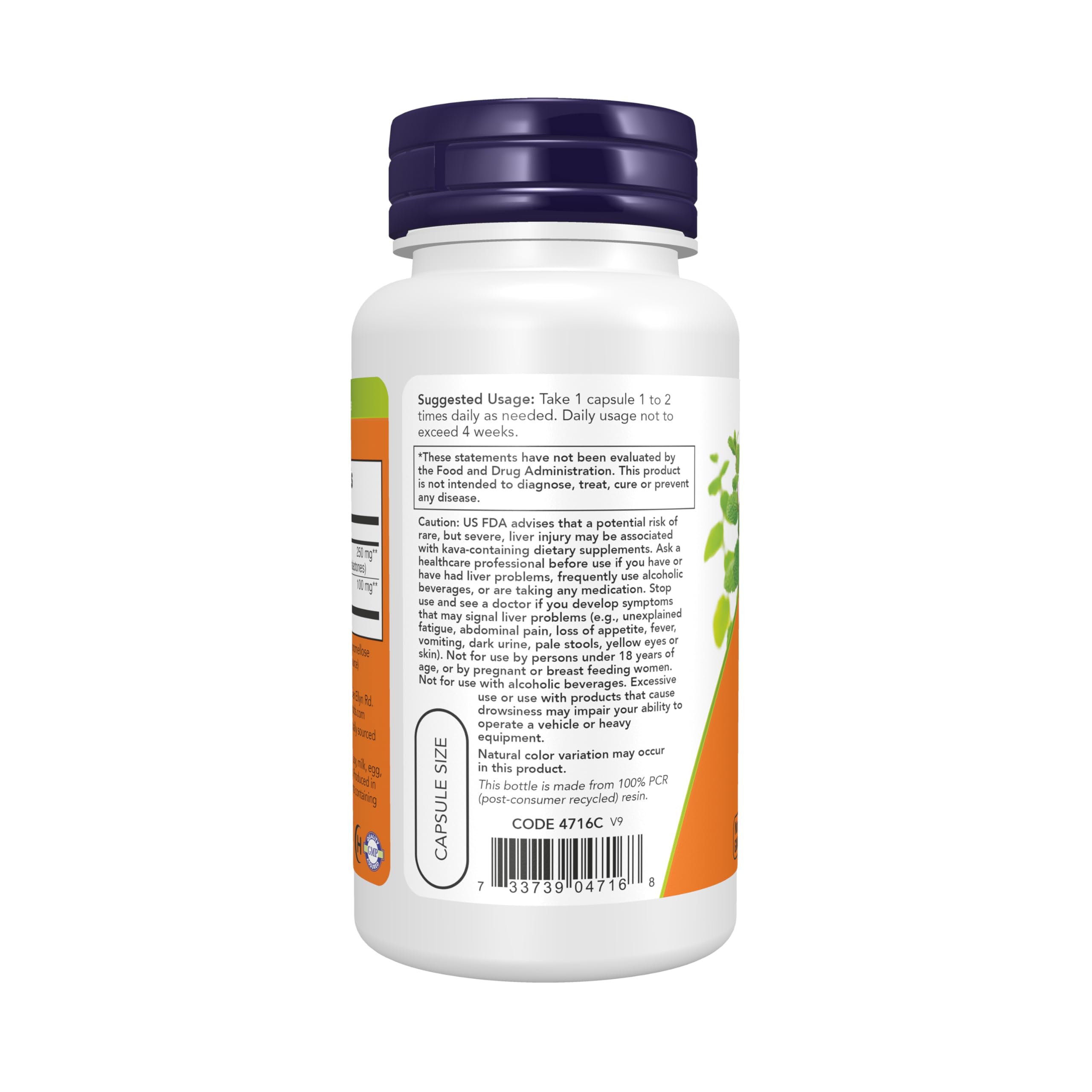 Foto 4 pulgar | Suplementos: Extracto De Kava Kava De Now Foods, 250 Mg, 30% De Kavalactonas - Venta Internacional.