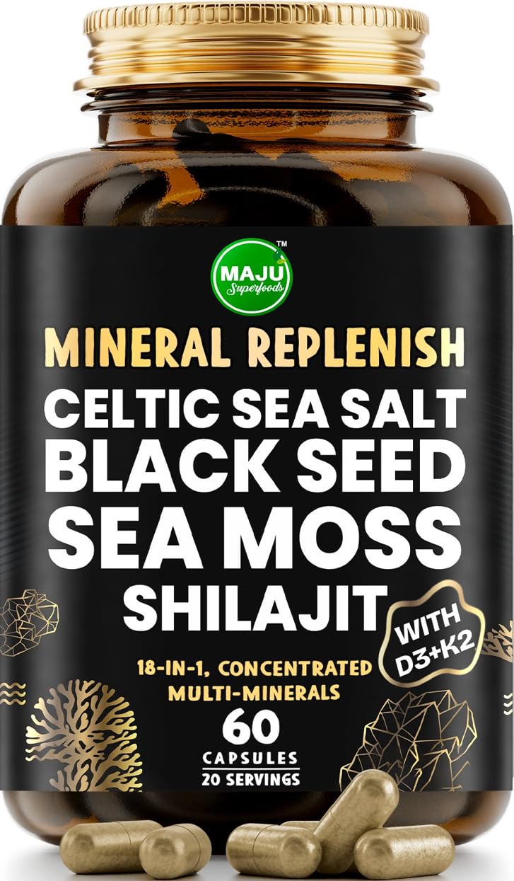 Suplemento Mineral Regenerador 18 En 1 Maju Con Semillas Negras, 60 Cápsulas - Venta Internacional.
