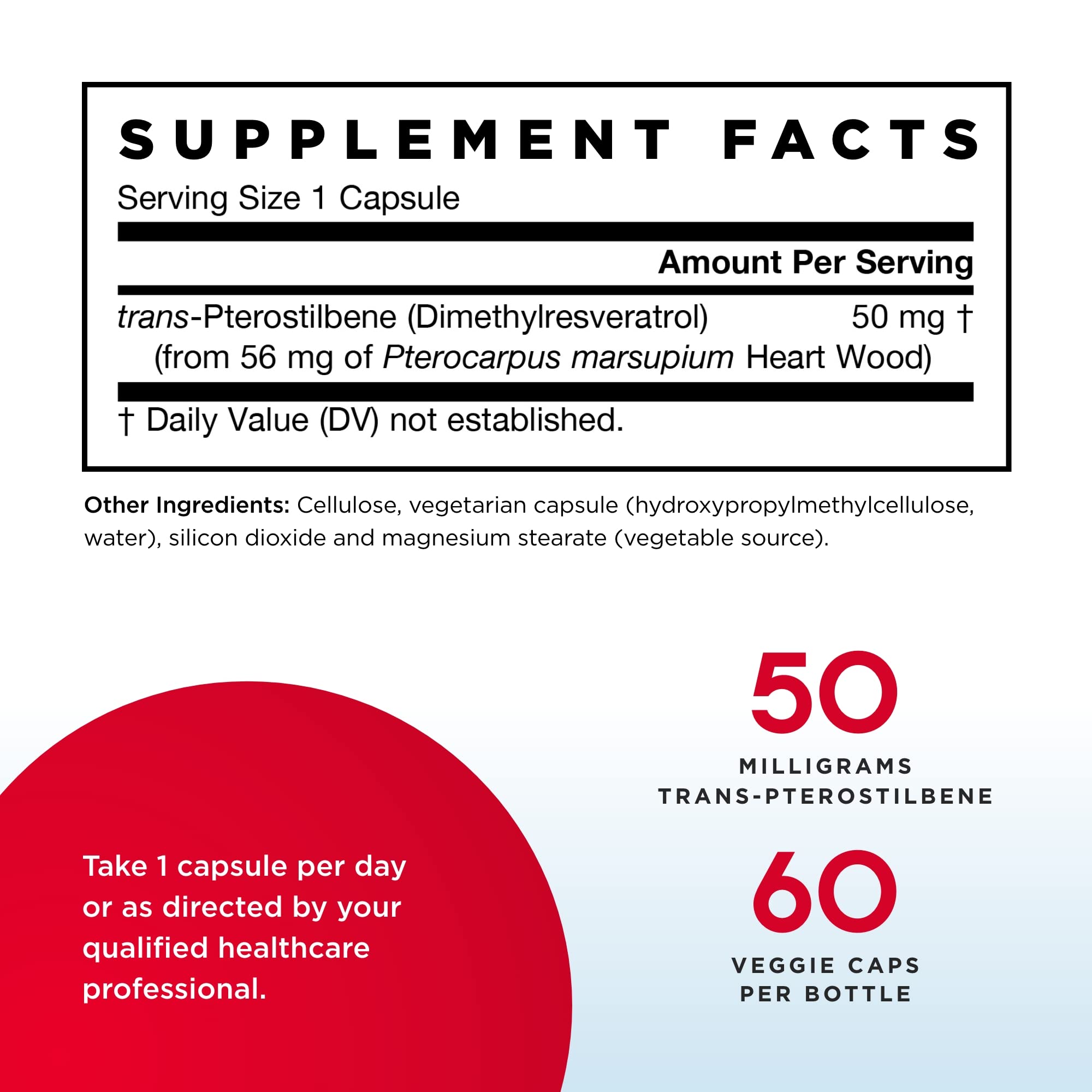 Foto 3 pulgar | Suplemento Transpterostilbeno de Jarrow Formulas 50 Mg 60 Cápsulas - Venta Internacional