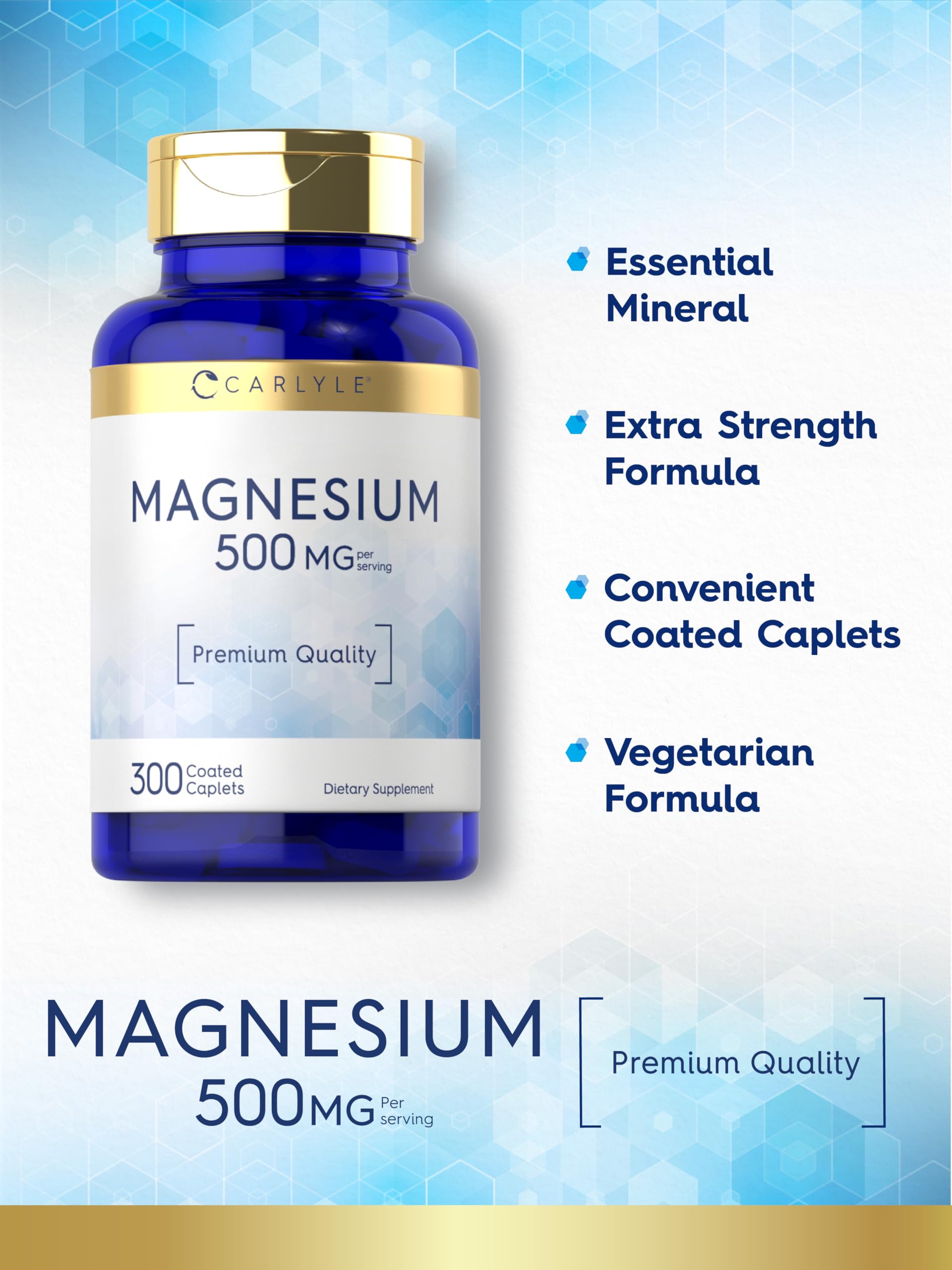 Foto 4 | Suplemento Carlyle Magnesium 500 Mg 300 Cápsulas Vegetariano - Venta Internacional.