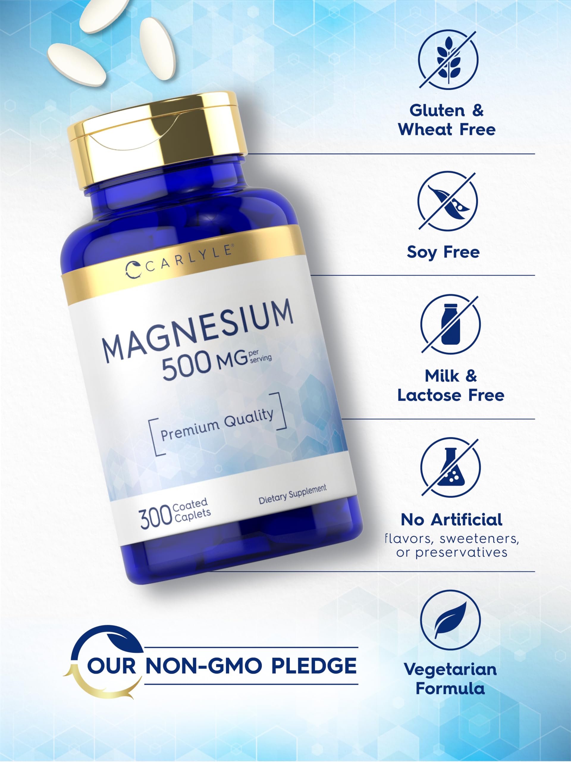 Foto 6 pulgar | Suplemento Carlyle Magnesium 500 Mg 300 Cápsulas Vegetariano - Venta Internacional.
