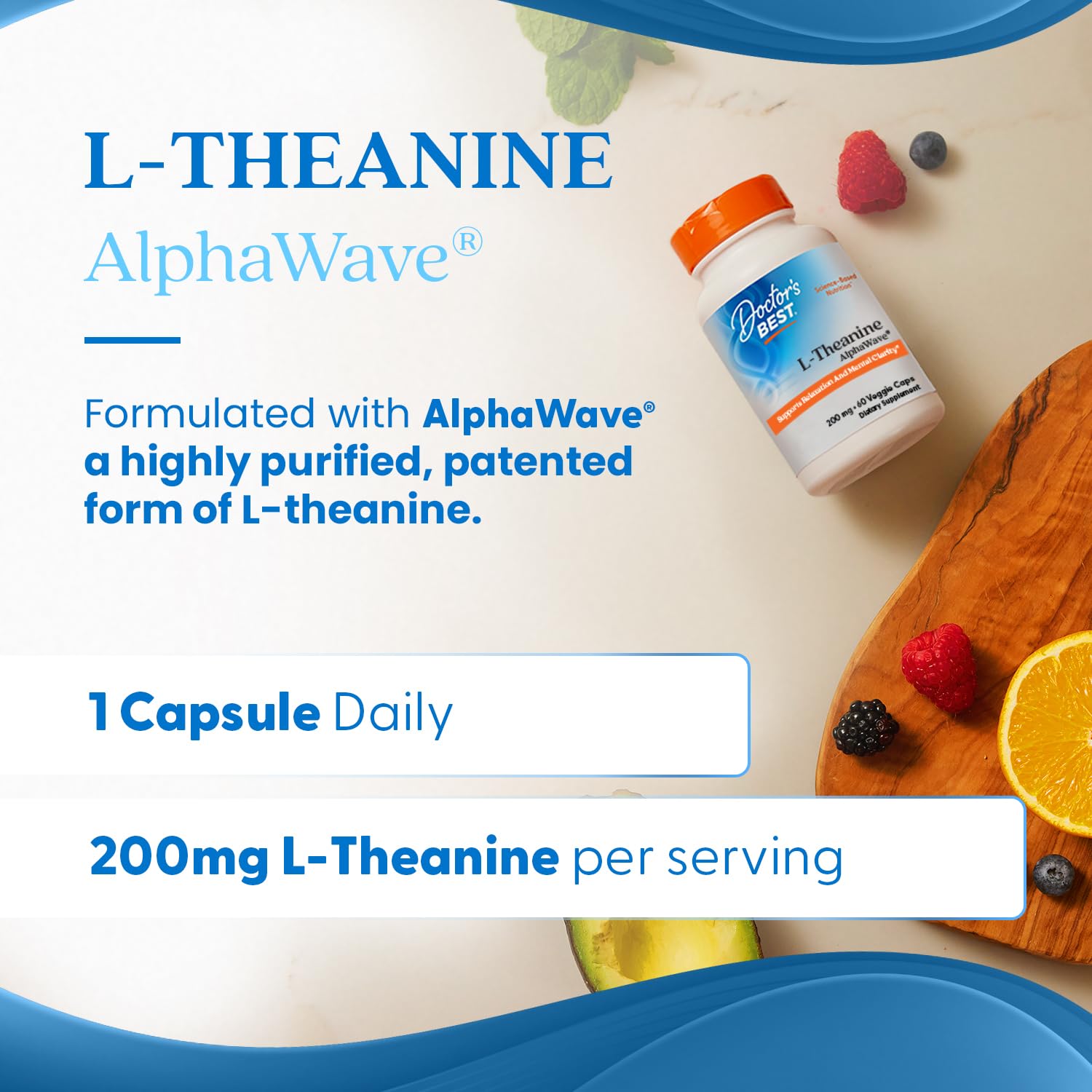 Foto 4 | Suplemento Doctor's Best L-teanina Alphawave 60 Cápsulas - Venta Internacional.