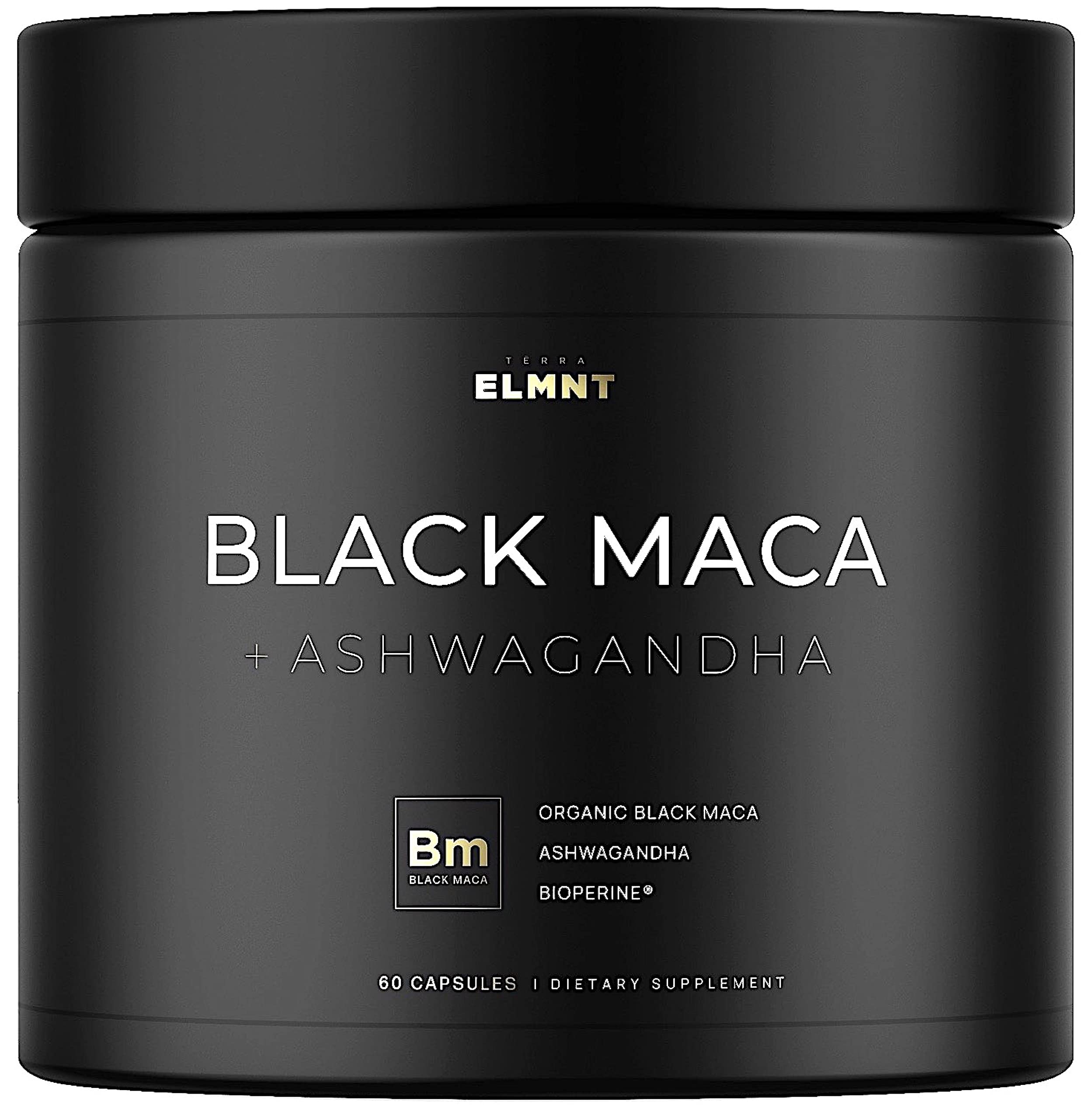 Foto 2 pulgar | Suplemento De Raíz De Maca Negra Orgánica Terra Elmnt 60 Cápsulas- Venta Internacional