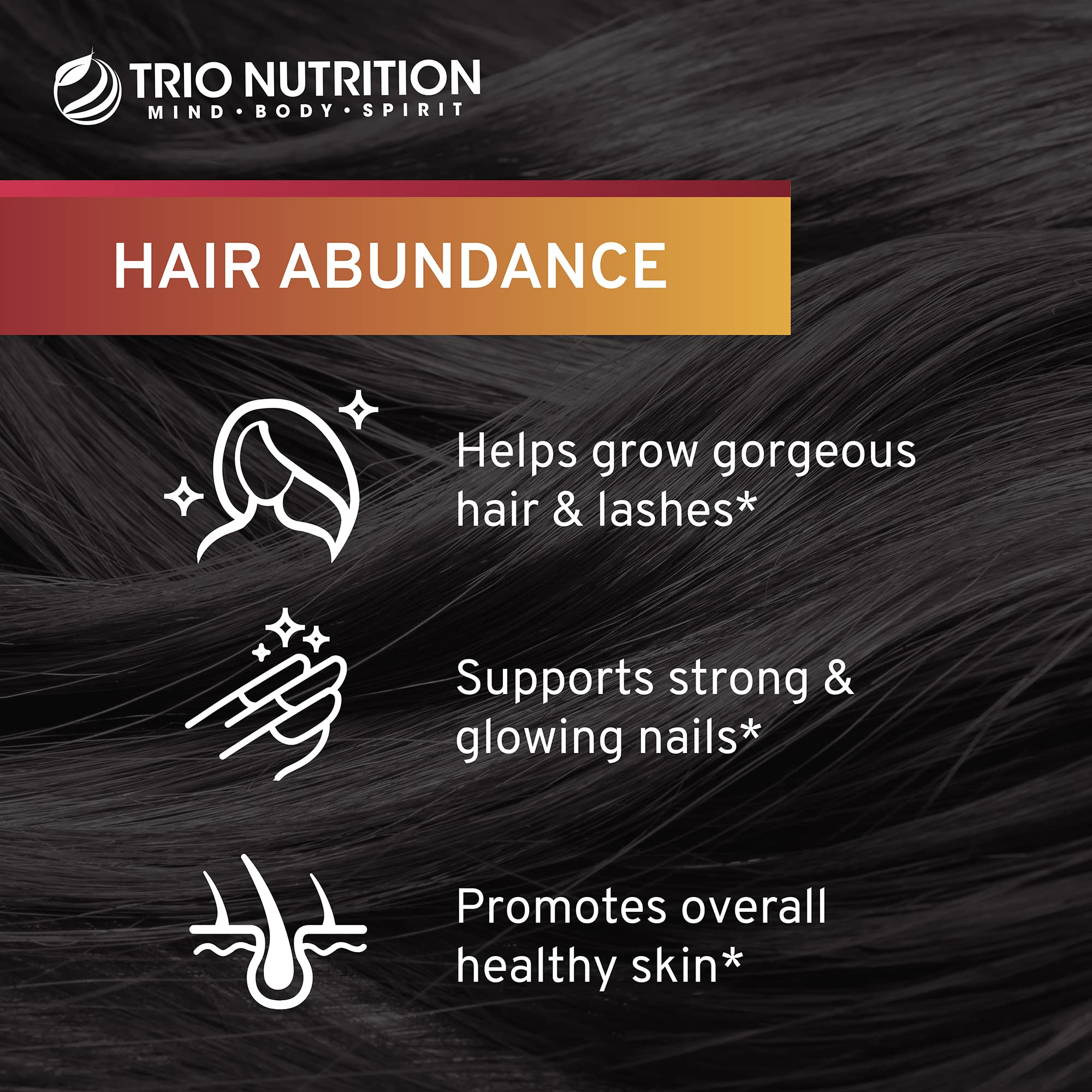 Foto 5 pulgar | Vitaminas Para El Crecimiento Del Cabello Trio Nutrition, Biotina, 10000 Mcg, 30 Días - Venta Internacional.