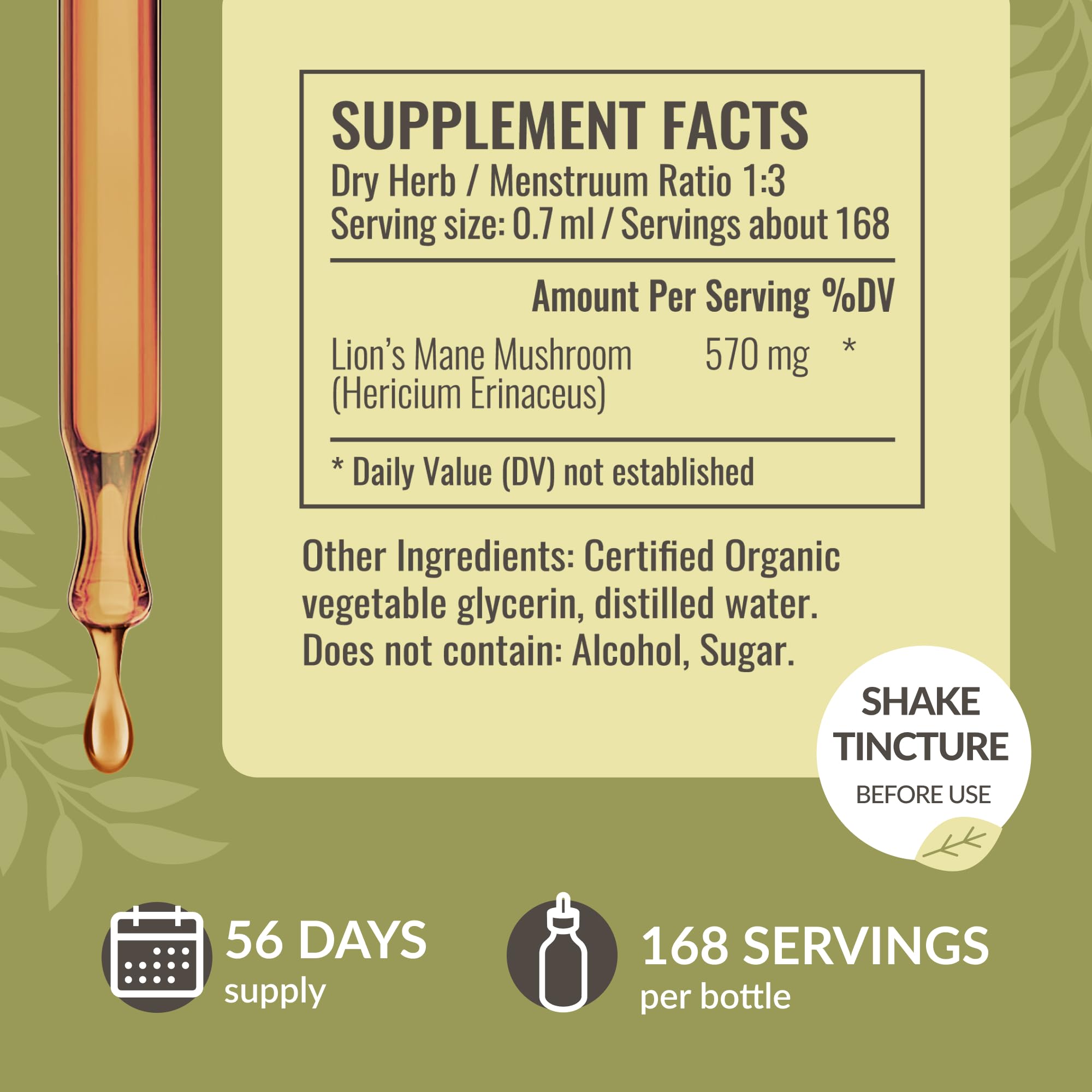 Foto 4 pulgar | Suplemento Herbamama Lions Mane Lions Mane Extract 120 Ml - Venta Internacional.