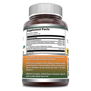 Foto 2 | Amazing Formulas Calcio Magnesio Zinc + Vitamina D3 Salud Osea Rendimiento Cognitivo Estado De Ánimo 300 Tabletas
