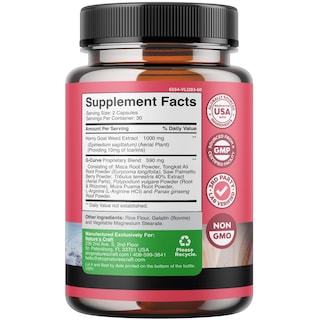 Foto 3 | Suplementos: Potenciador De Glúteos G-curve De Natures Craft Y Pastilla Para Mamas - Venta Internacional.