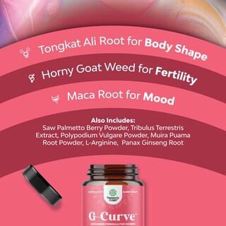 Foto 4 | Suplementos: Potenciador De Glúteos G-curve De Natures Craft Y Pastilla Para Mamas - Venta Internacional.