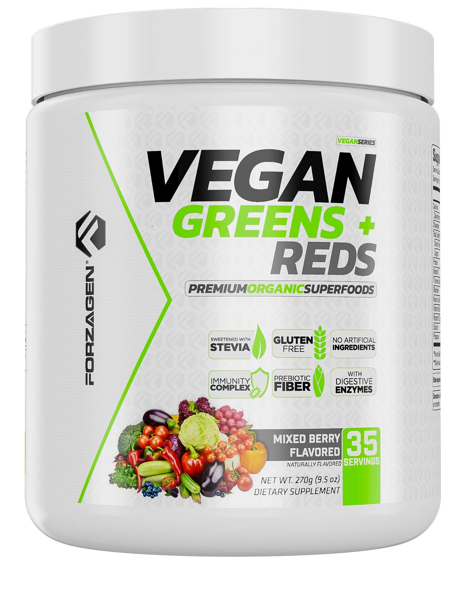 Foto 2 pulgar | Superalimento en Polvo Forzagen Vegan Greens & Reds 35 Porciones - Venta Internacional