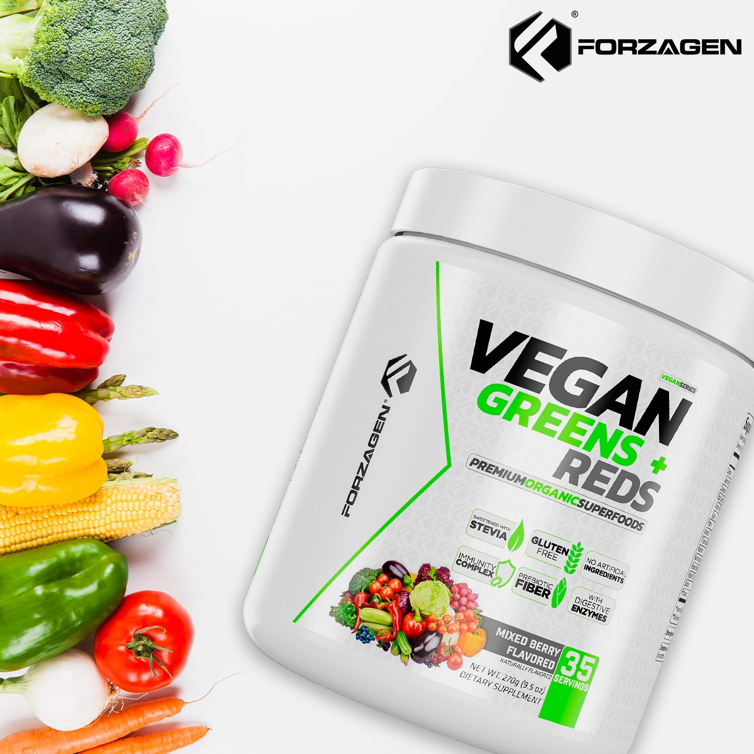 Foto 6 pulgar | Superalimento en Polvo Forzagen Vegan Greens & Reds 35 Porciones - Venta Internacional
