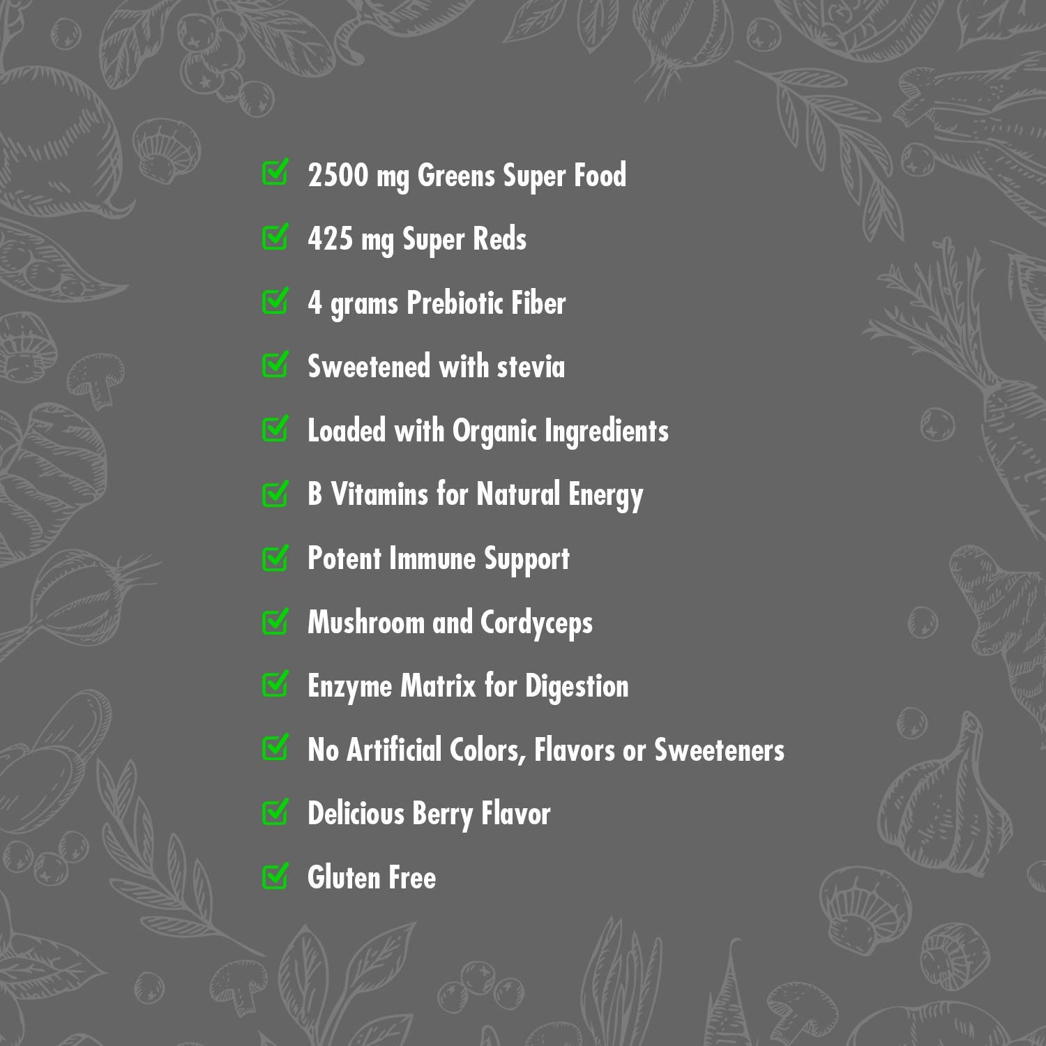 Foto 7 pulgar | Superalimento en Polvo Forzagen Vegan Greens & Reds 35 Porciones - Venta Internacional