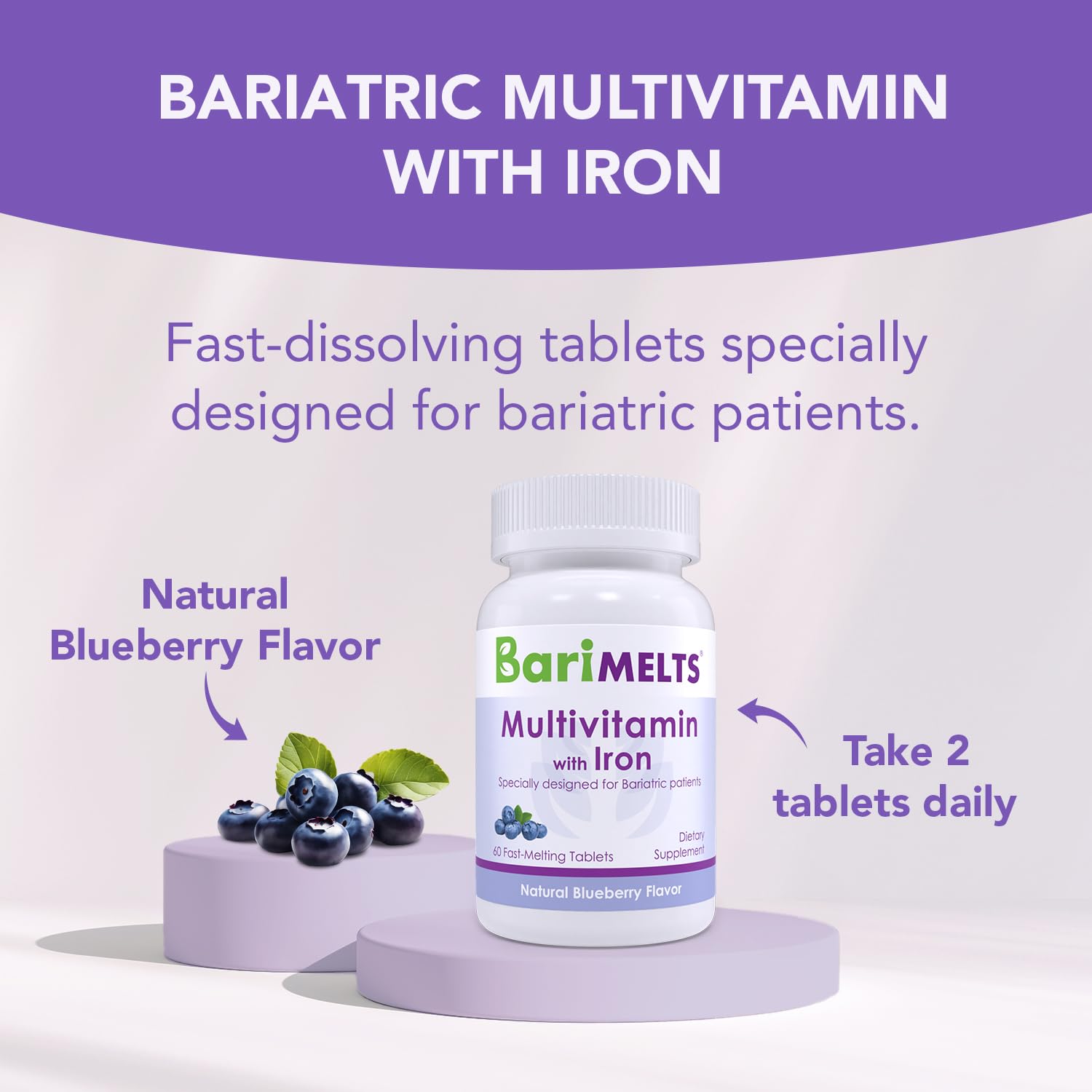 Foto 3 pulgar | Multivitamínico Bariátrico con Hierro BariMelts para 1 Mes de Suministro - Venta Internacional