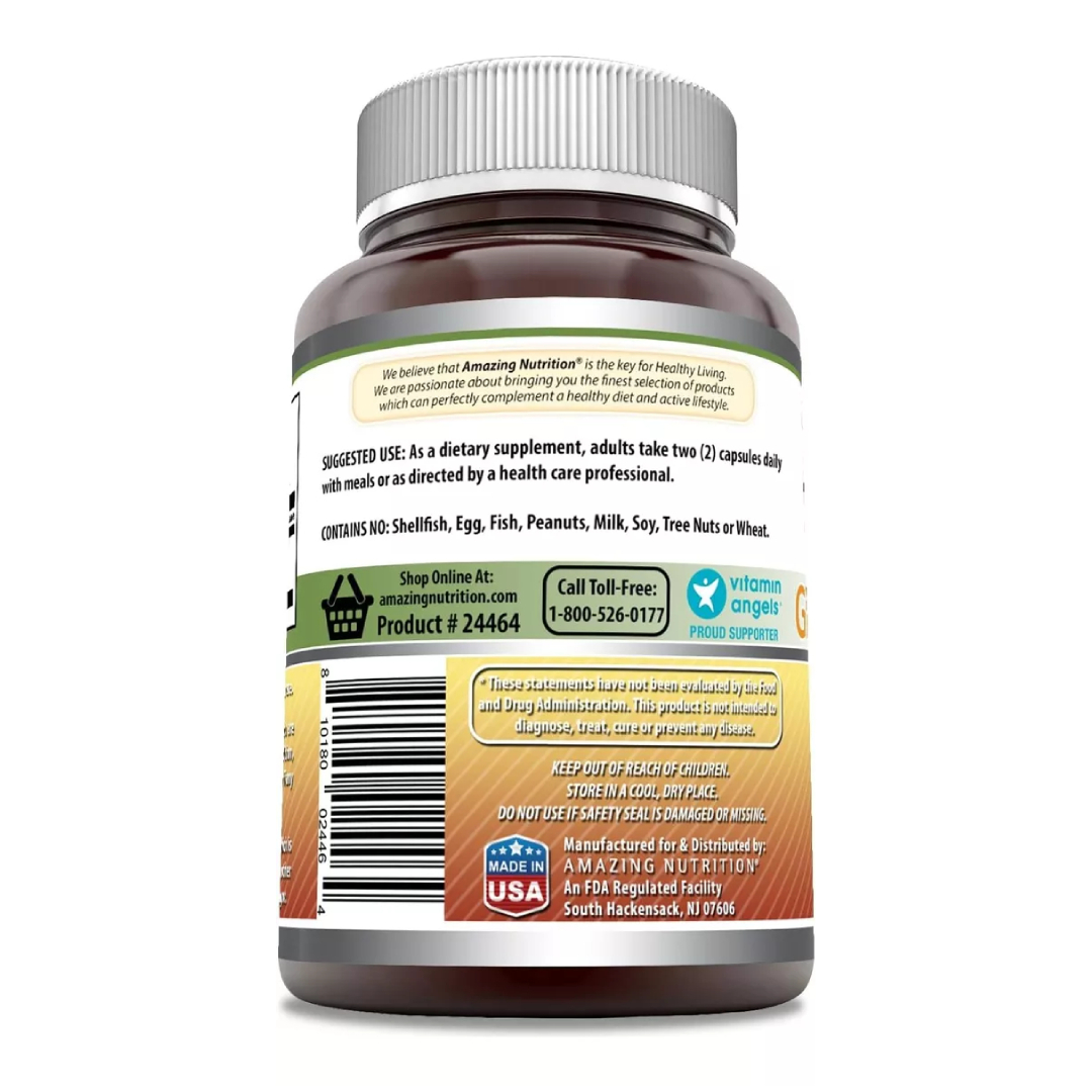 Foto 4 pulgar | Amazing Nutrition Ginseng Complex 1000mg Energía Y Vitalidad, Salud Cardiovascular, Rendimiento Sexual 120 Cápsulas
