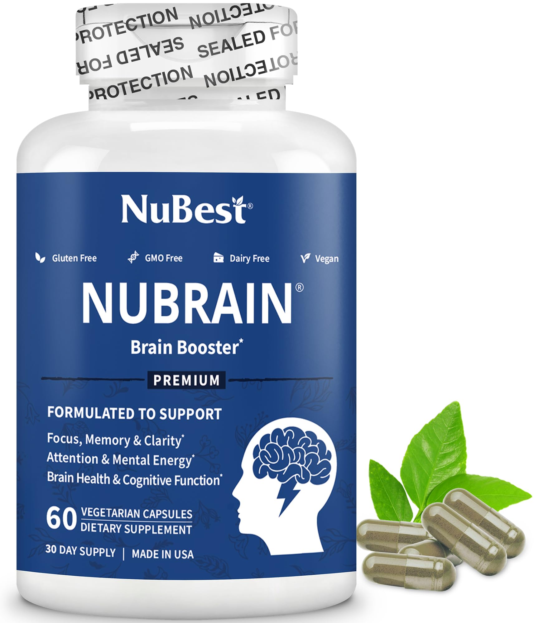 Foto 2 pulgar | Suplemento Cerebral Nubest Nubrain Improve Memory 60 Cápsulas - Venta Internacional.