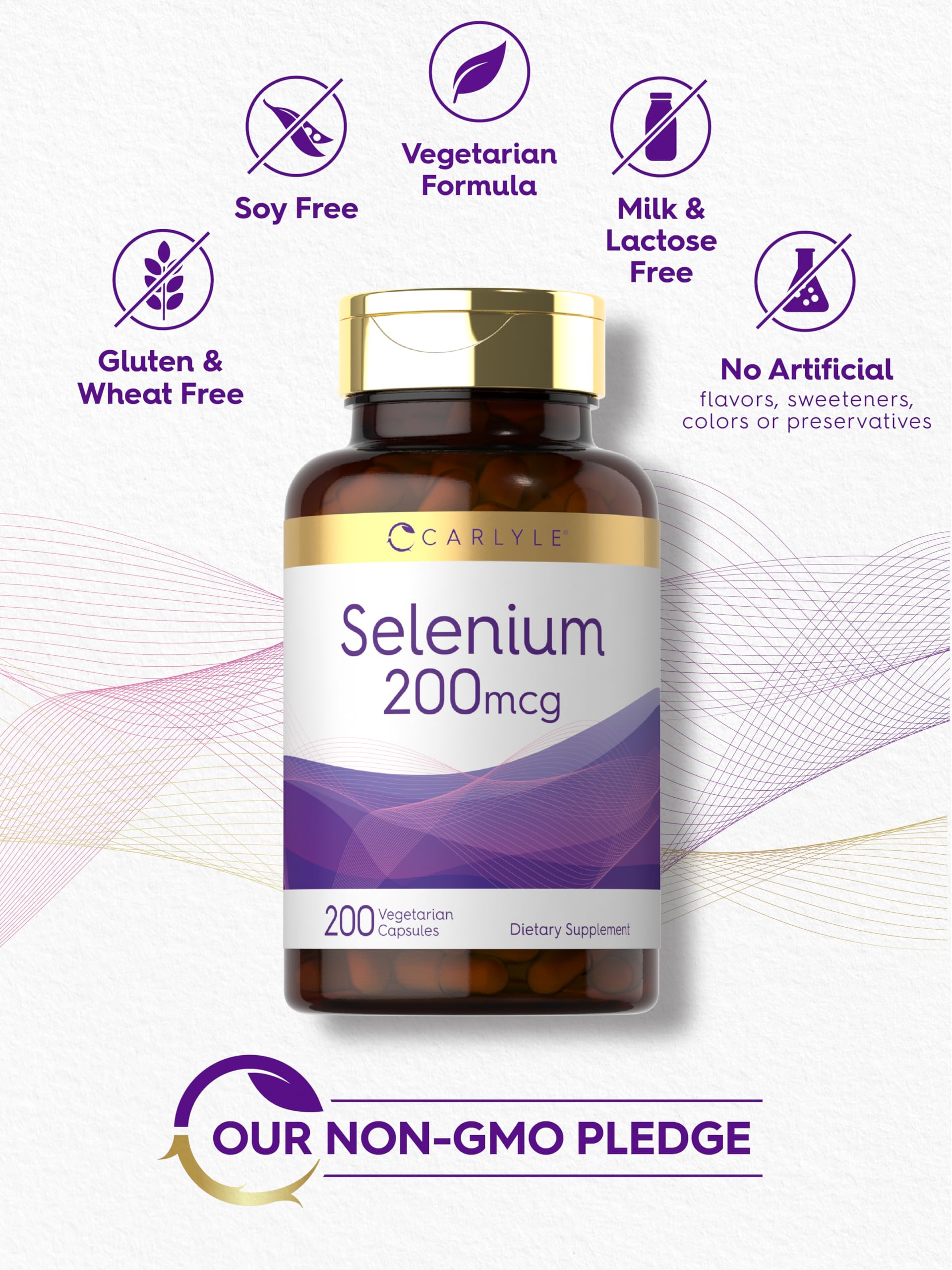 Foto 5 | Suplemento Carlyle Selenium 200 Mcg 200 Cápsulas Vegetariano - Venta Internacional.