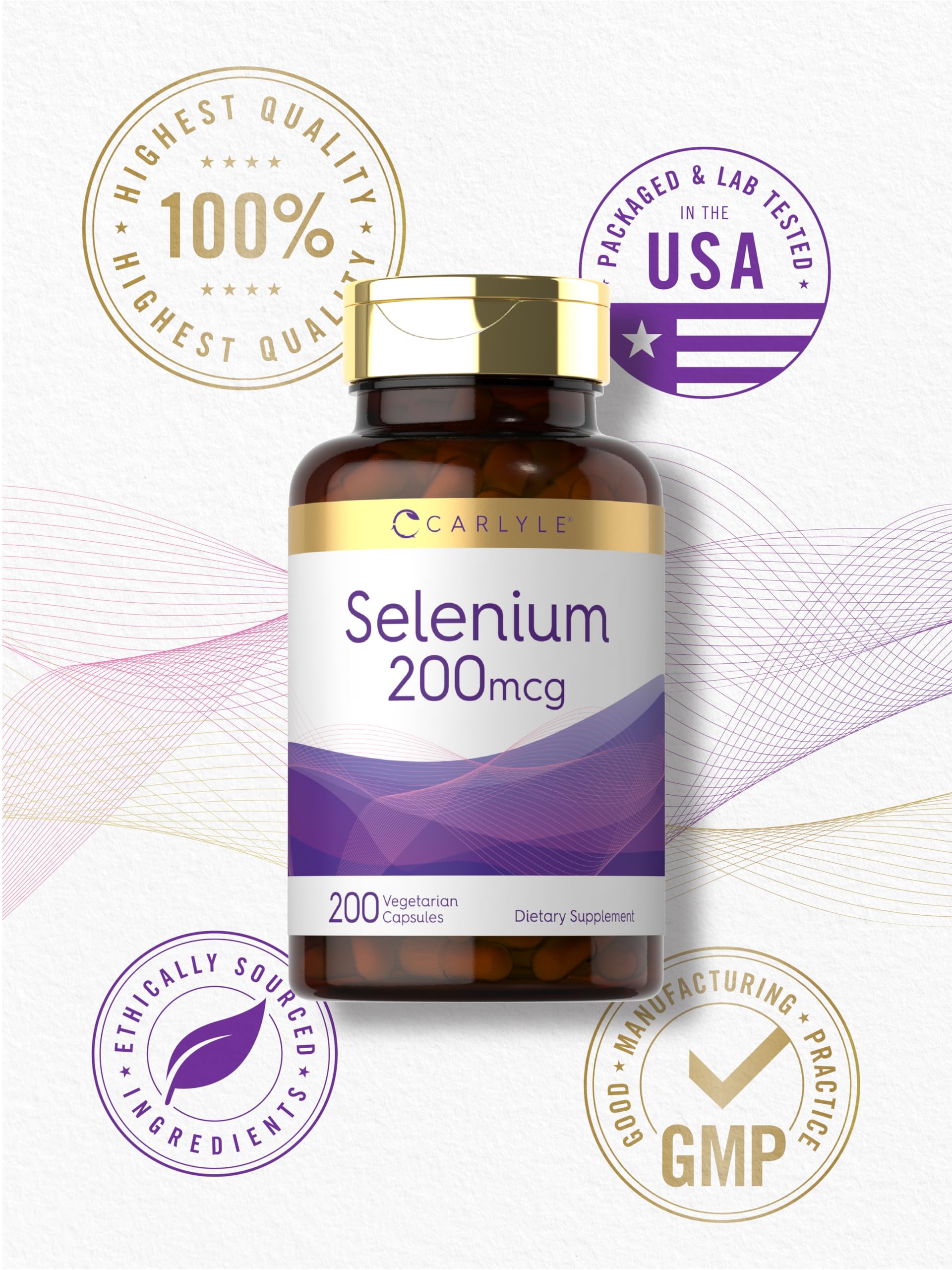 Foto 6 | Suplemento Carlyle Selenium 200 Mcg 200 Cápsulas Vegetariano - Venta Internacional.