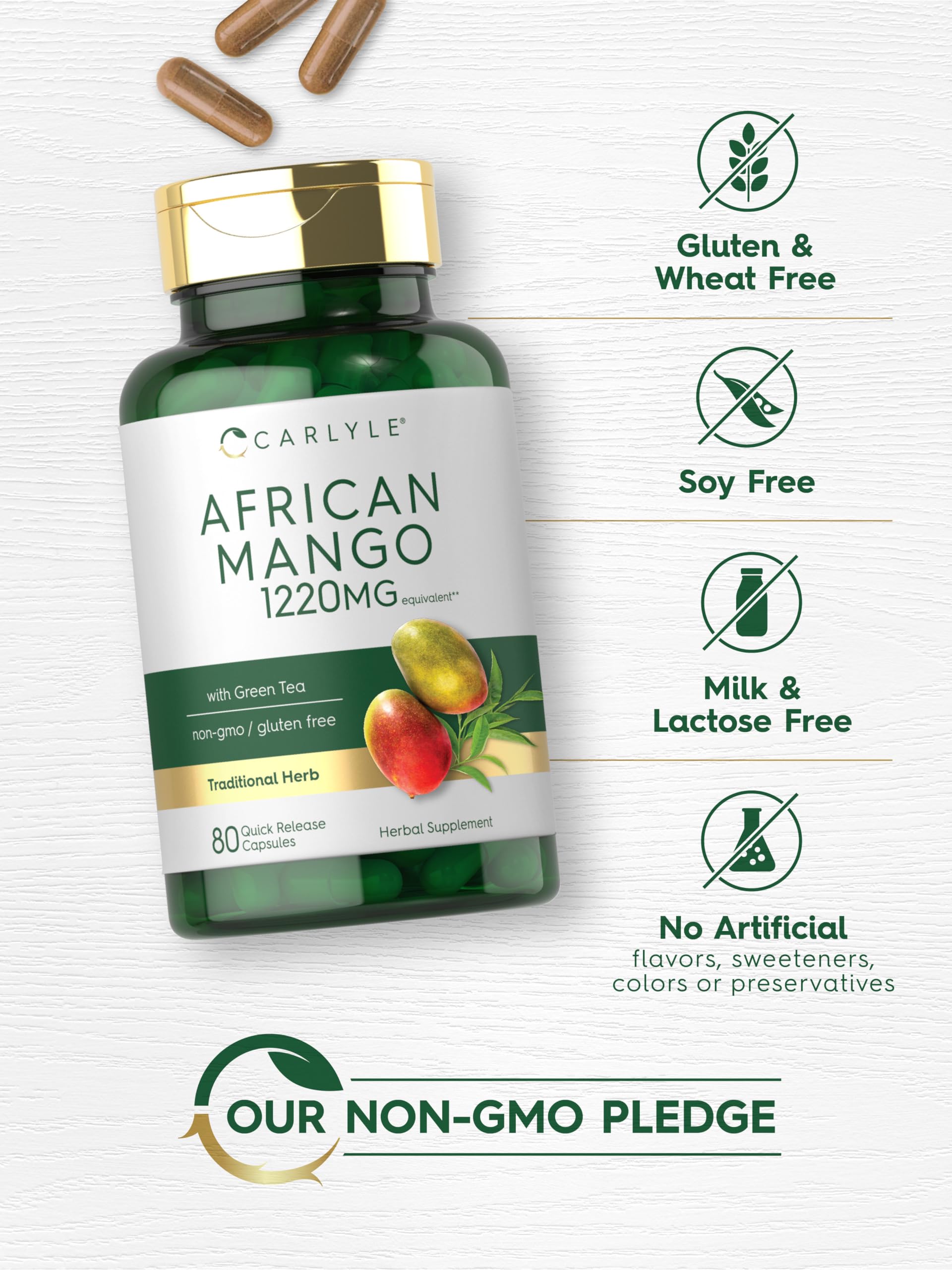Foto 6 pulgar | Suplemento Carlyle African Mango 1220 Mg 80 Cápsulas - Venta Internacional.