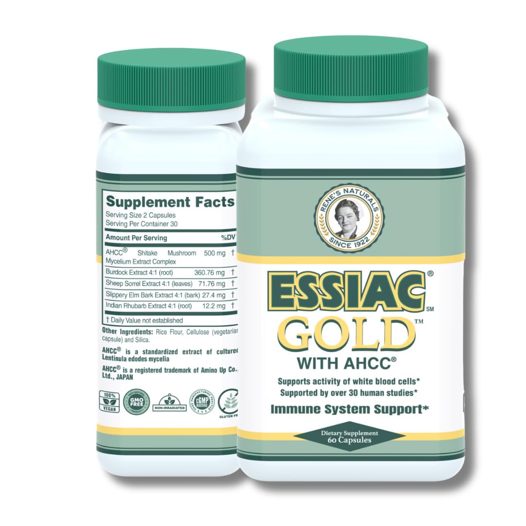 Foto 1 | Suplemento De Extracto De Oro De Essiac Con Hongos Ahcc, 60 Cápsulas - Venta Internacional.
