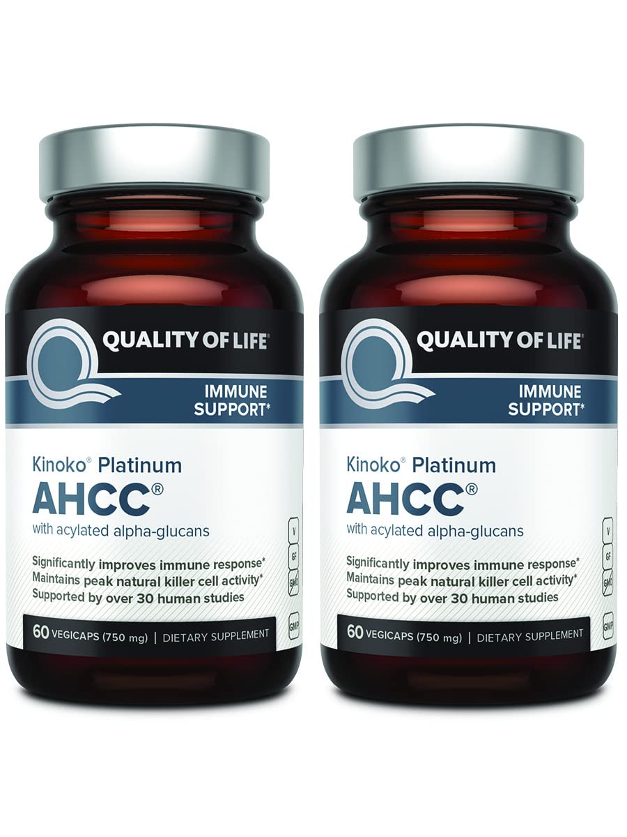Foto 2 pulgar | Suplemento Quality Of Life Ahcc Kinoko Platinum 750 Mg (2 Veces) - Venta Internacional.