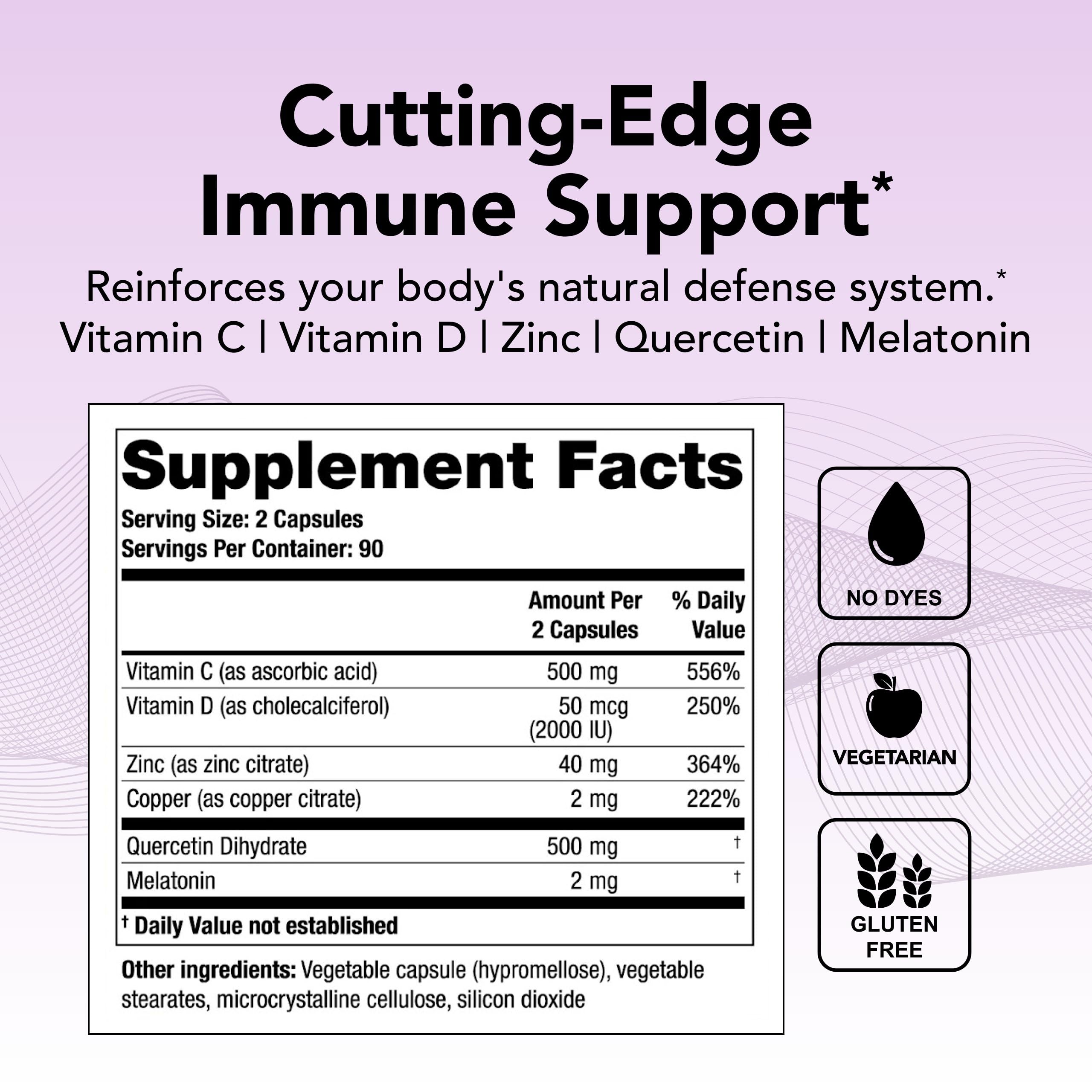 Foto 3 pulgar | Complemente Theravir Immune Support Con Quercetina, Zinc Y Vitam - Venta Internacional.
