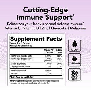 Foto 2 | Complemente Theravir Immune Support Con Quercetina, Zinc Y Vitam - Venta Internacional.