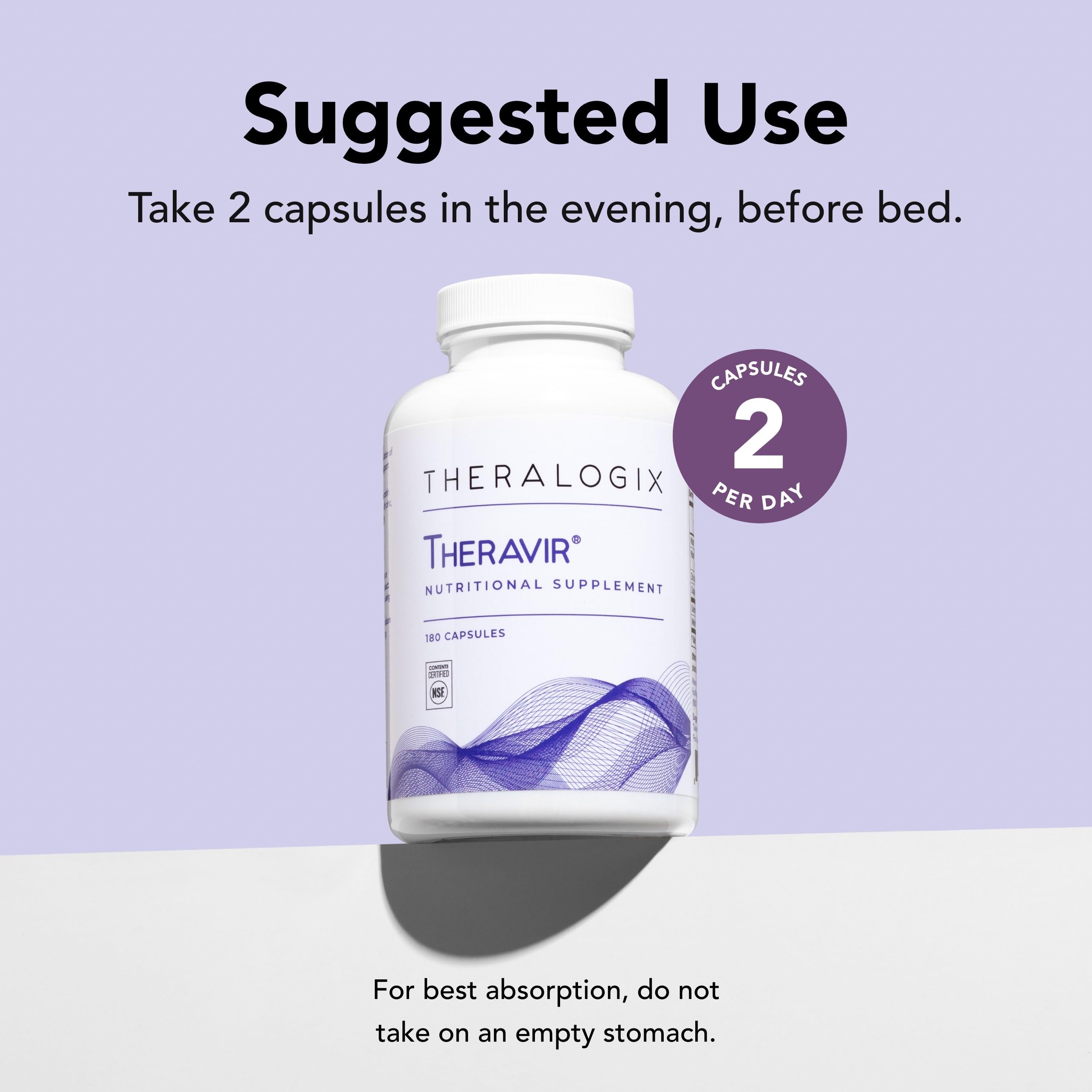Foto 5 pulgar | Complemente Theravir Immune Support Con Quercetina, Zinc Y Vitam - Venta Internacional.