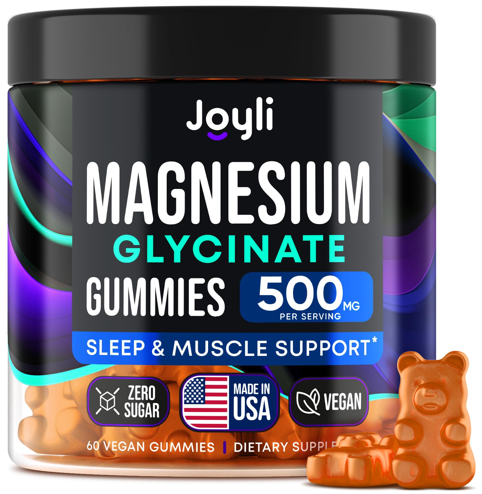 Gomitas de Magnesio Joyli 500mg con Vitaminas B6 B12 y D3 - Venta Internacional