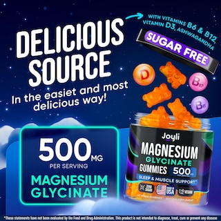 Foto 3 | Gomitas de Magnesio Joyli 500mg con Vitaminas B6 B12 y D3 - Venta Internacional