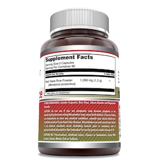 Foto 2 | Amazing Formulas Red Yeast Rice Arroz De Levadura Roja Antioxidantes Presión Arterial 1200 mg 120 Cápsulas