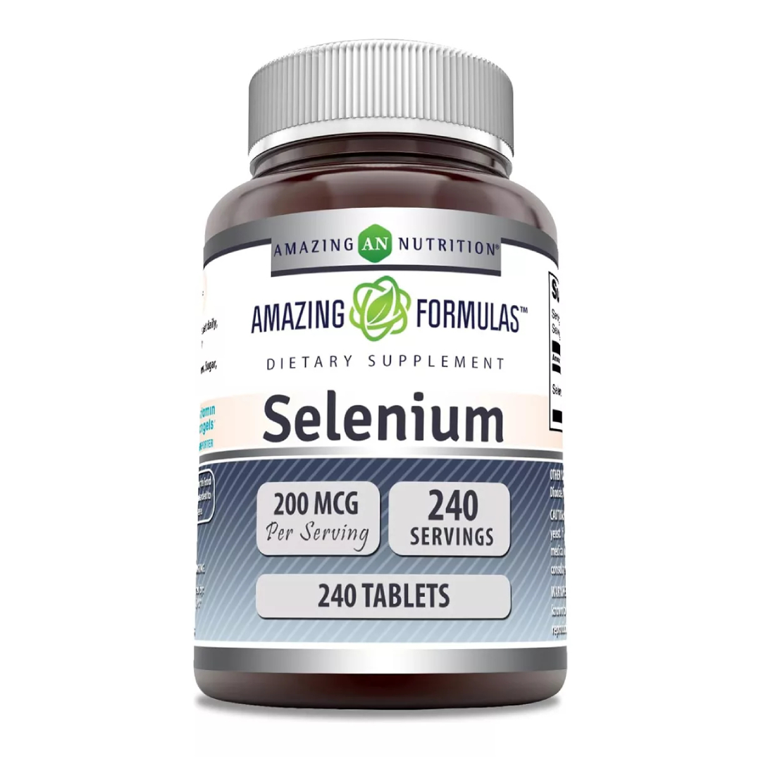 Amazing Formulas Selenium Antioxidante Salud Tiroides, Antioxidante, Salud Cardiovascular 240 Tabletas