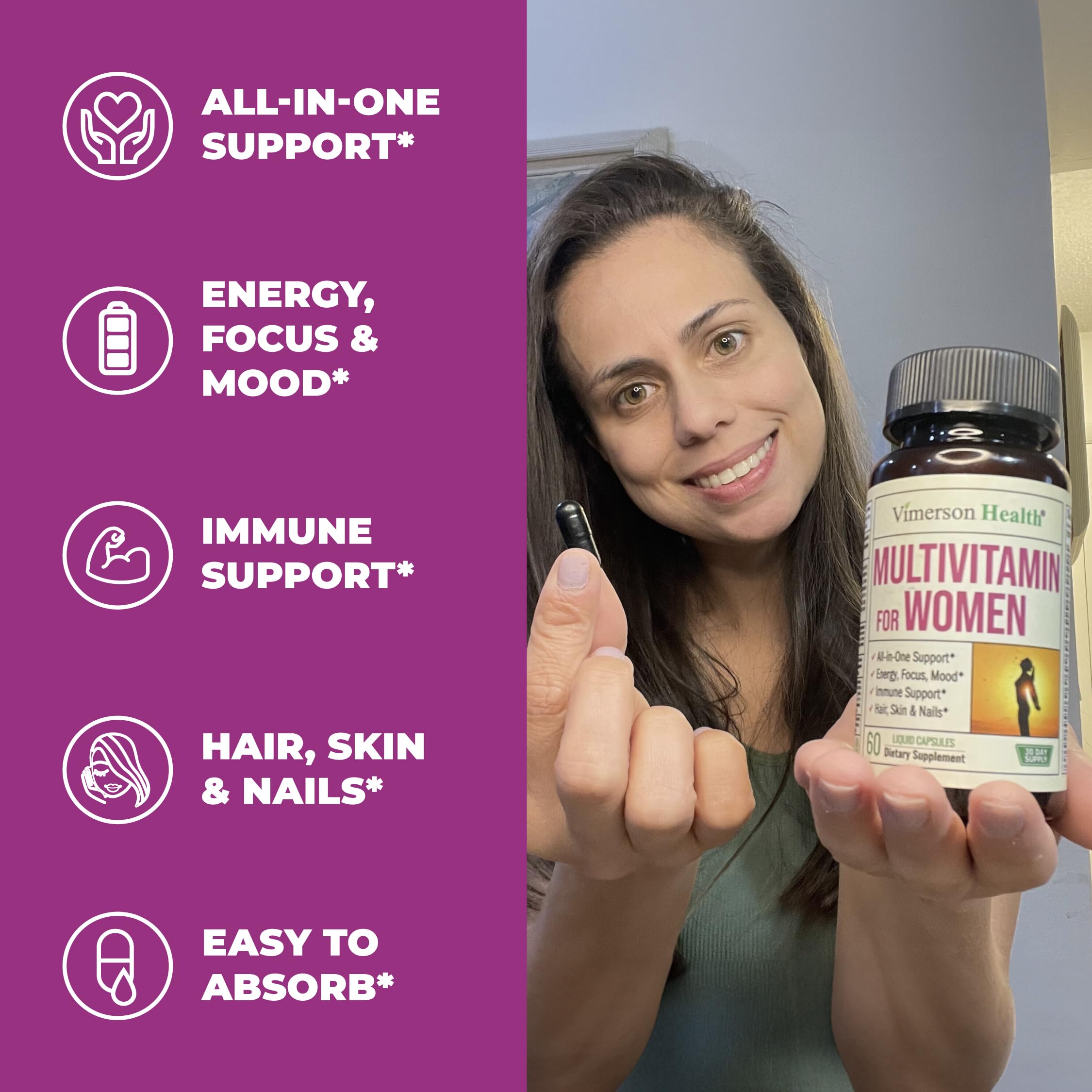Foto 3 pulgar | Cápsulas Líquidas Multivitamínicas Vimerson Health para Mujeres de Más de 50 Años - Venta Internacional