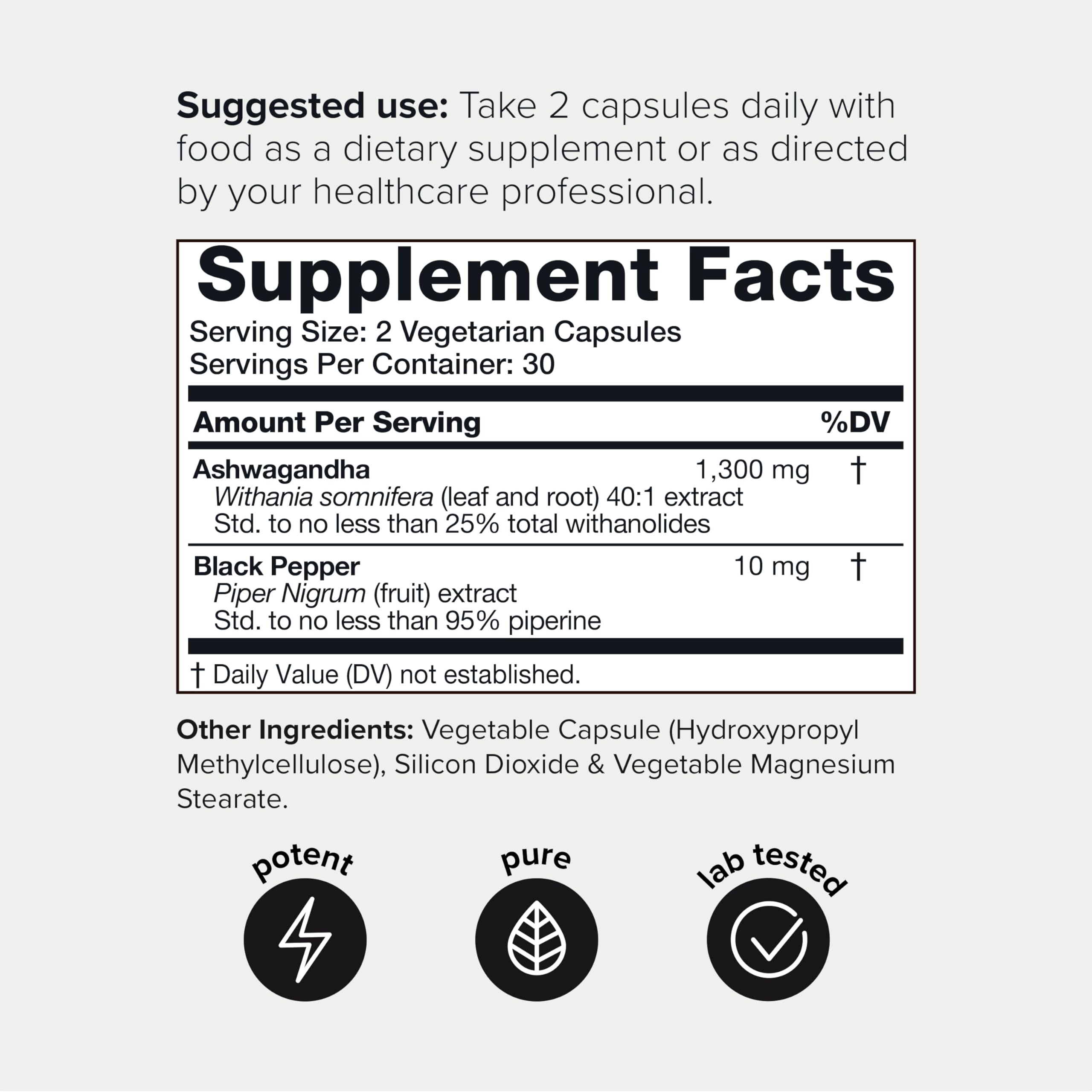 Foto 3 pulgar | Suplemento Toniiq Ashwagandha 52,000 Mg 40 Veces Concentrado - Venta Internacional.