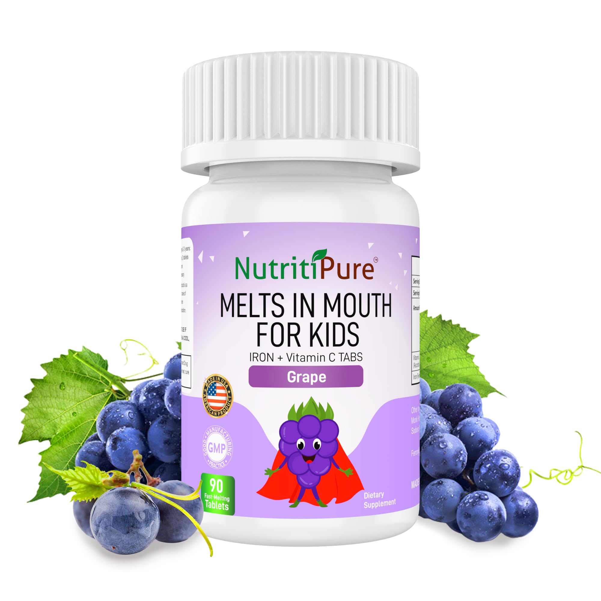 Foto 2 pulgar | Suplemento De Hierro Nutritipure Kids Masticable 9 Mg Con Vitamina C 3 - Venta Internacional.