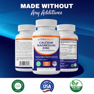 Foto 5 | Suplemento Vitamático de Calcio Magnesio Zinc D3 Boro 365 Tabletas - Venta Internacional