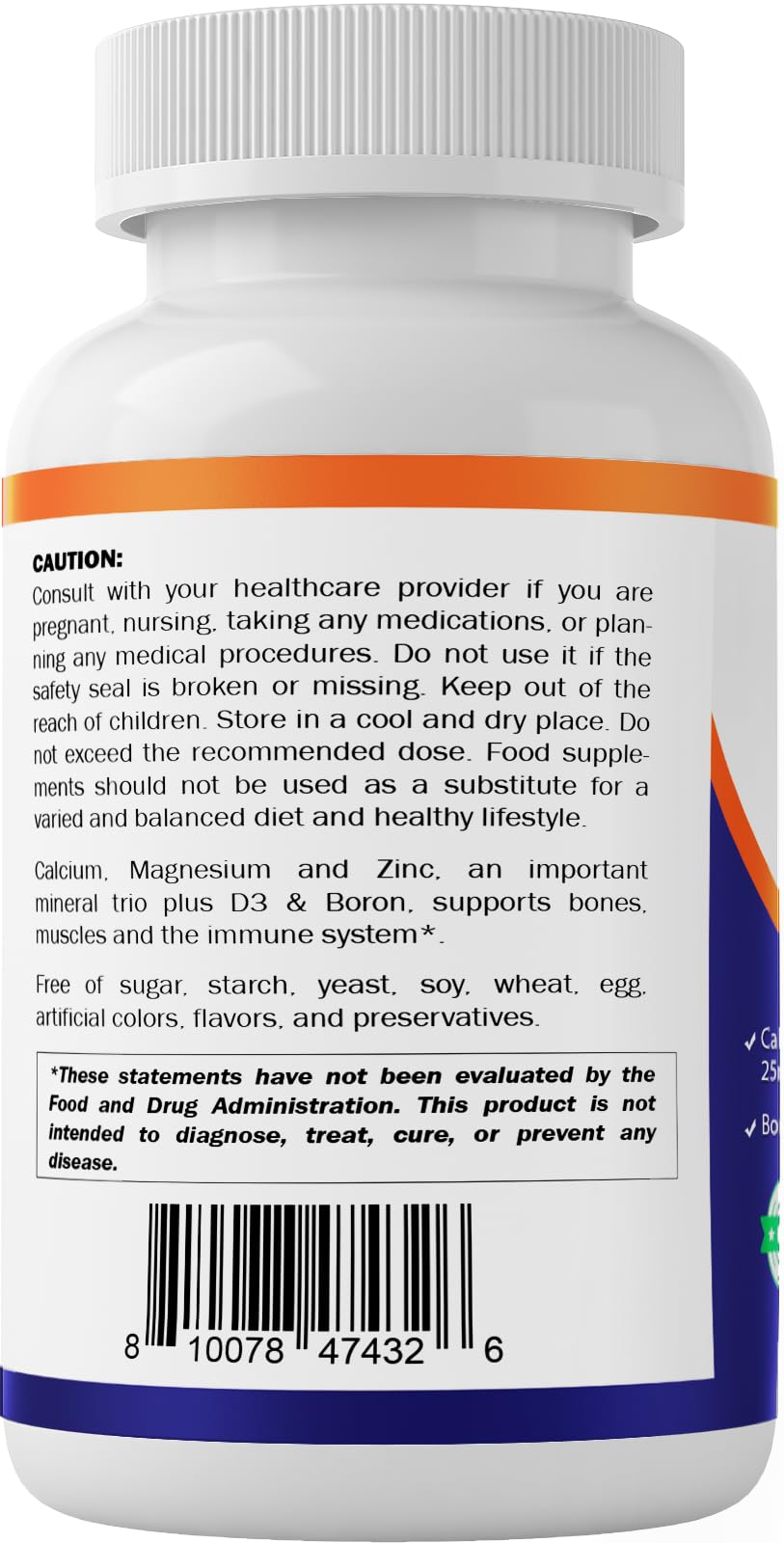 Foto 7 pulgar | Suplemento Vitamático de Calcio Magnesio Zinc D3 Boro 365 Tabletas - Venta Internacional