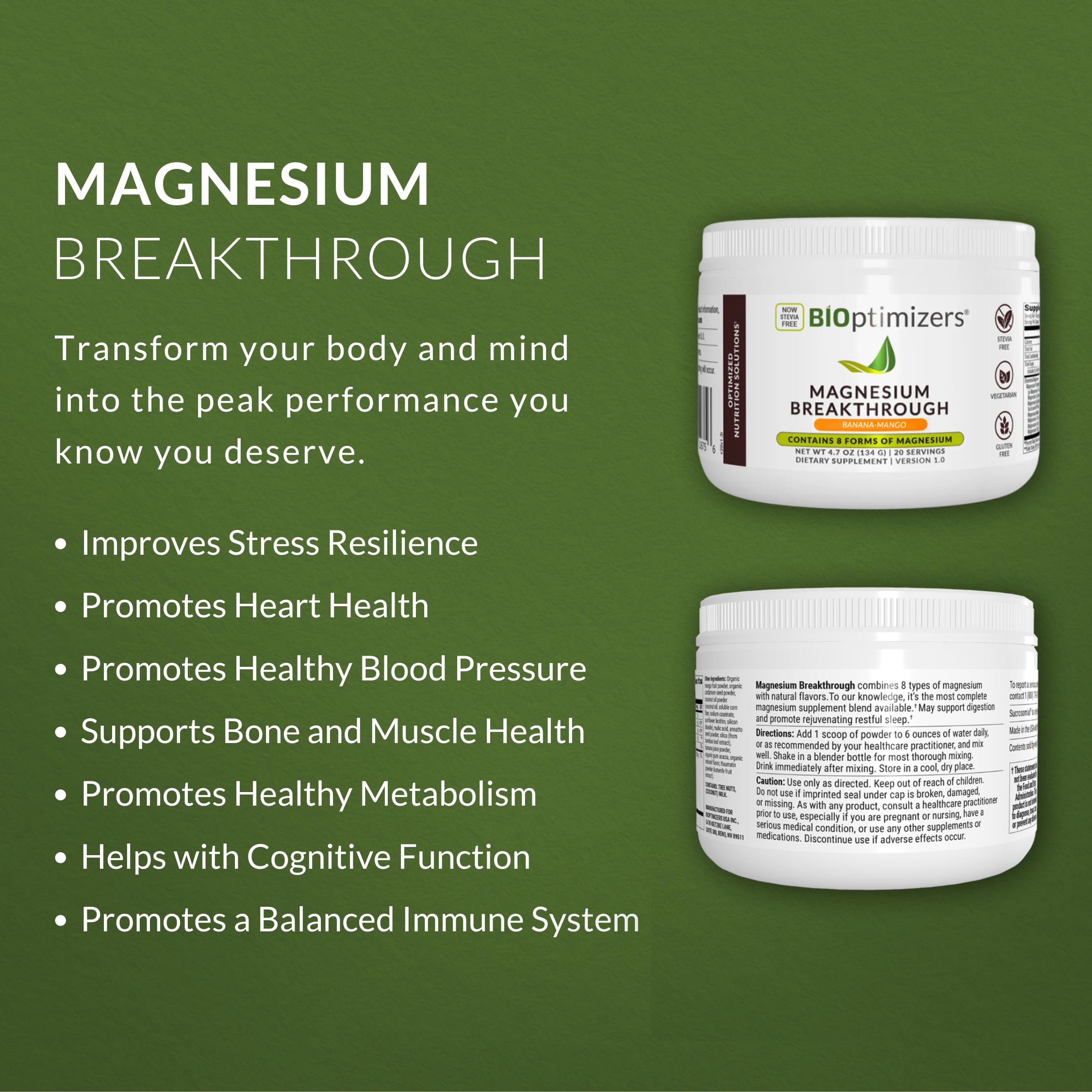 Foto 4 pulgar | Suplemento Bioptimizers Magnesium Breakthrough Drink 180 ml - Venta Internacional