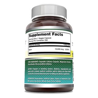 Foto 2 | Amazing Formulas Biotin 1000 Mcg Salud Cabello Uñas Piel Función Metabolica Biotina 200 Cápsulas