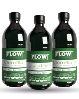 Foto 1 | Clorofila Líquida Flow Supplement Con Alga Spirulina, L-carnitina Y Acido Alfa Lipoico De 500 Ml